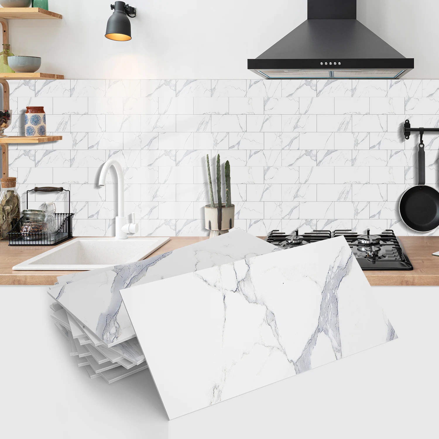16/32/64 marble tile stickers, self-adhesive peeling and pasting, PVC tile floor stickers, kitchen and bathroom wall stickers
16/32/64 marble tile stickers, self-adhesive peeling and pasting, PVC tile floor stickers, kitchen and bathroom wall stickers