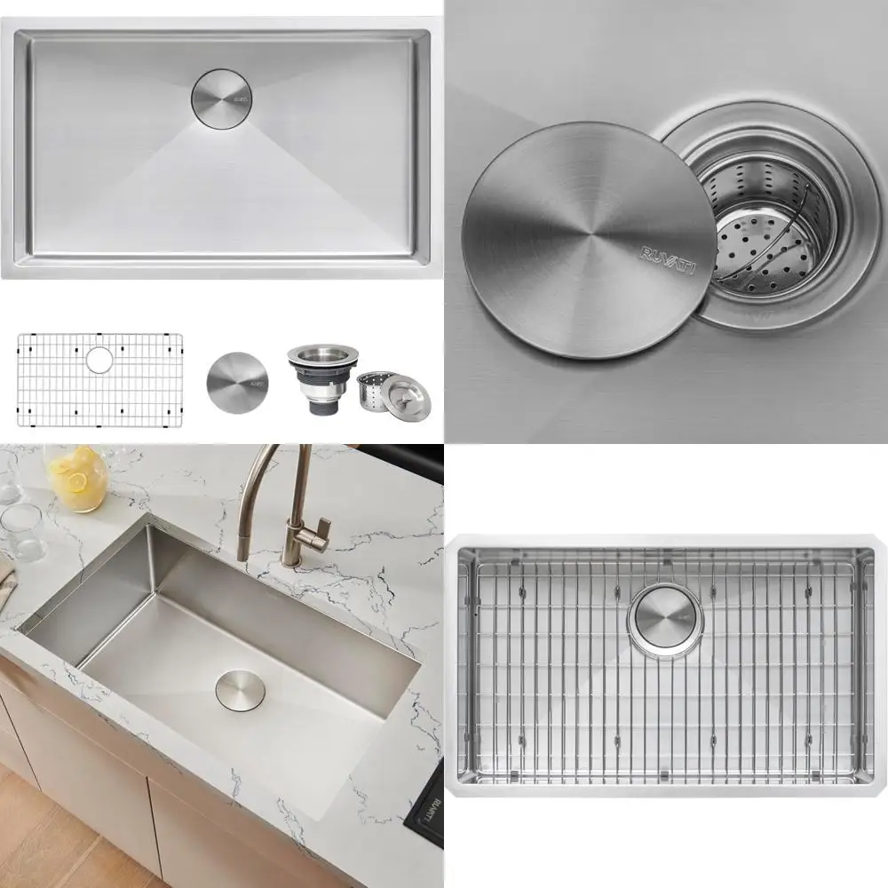 Ruvati 33 Undermount 16G Stainless Steel Single Bowl Kitchen Sink with Tight Radius RVH7433
Ruvati 33 Undermount 16G Stainless Steel Single Bowl Kitchen Sink with Tight Radius RVH7433
