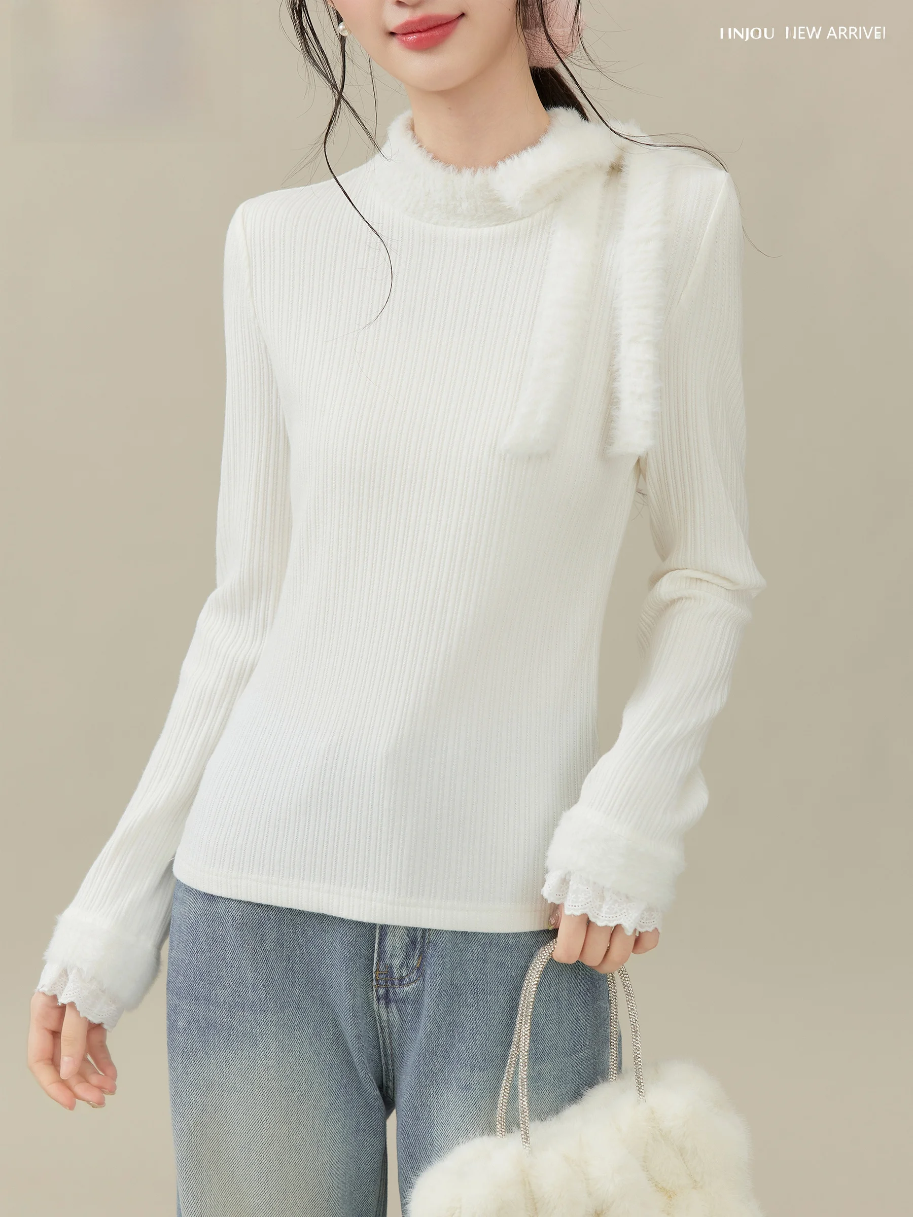 Lingjiu Knitted Sweater Women's Autumn Winter Slim Fit Knot Base Layer Top f High Collar Soft Polyester Fiber
Lingjiu Knitted Sweater Women's Autumn Winter Slim Fit Knot Base Layer Top f High Collar Soft Polyester Fiber