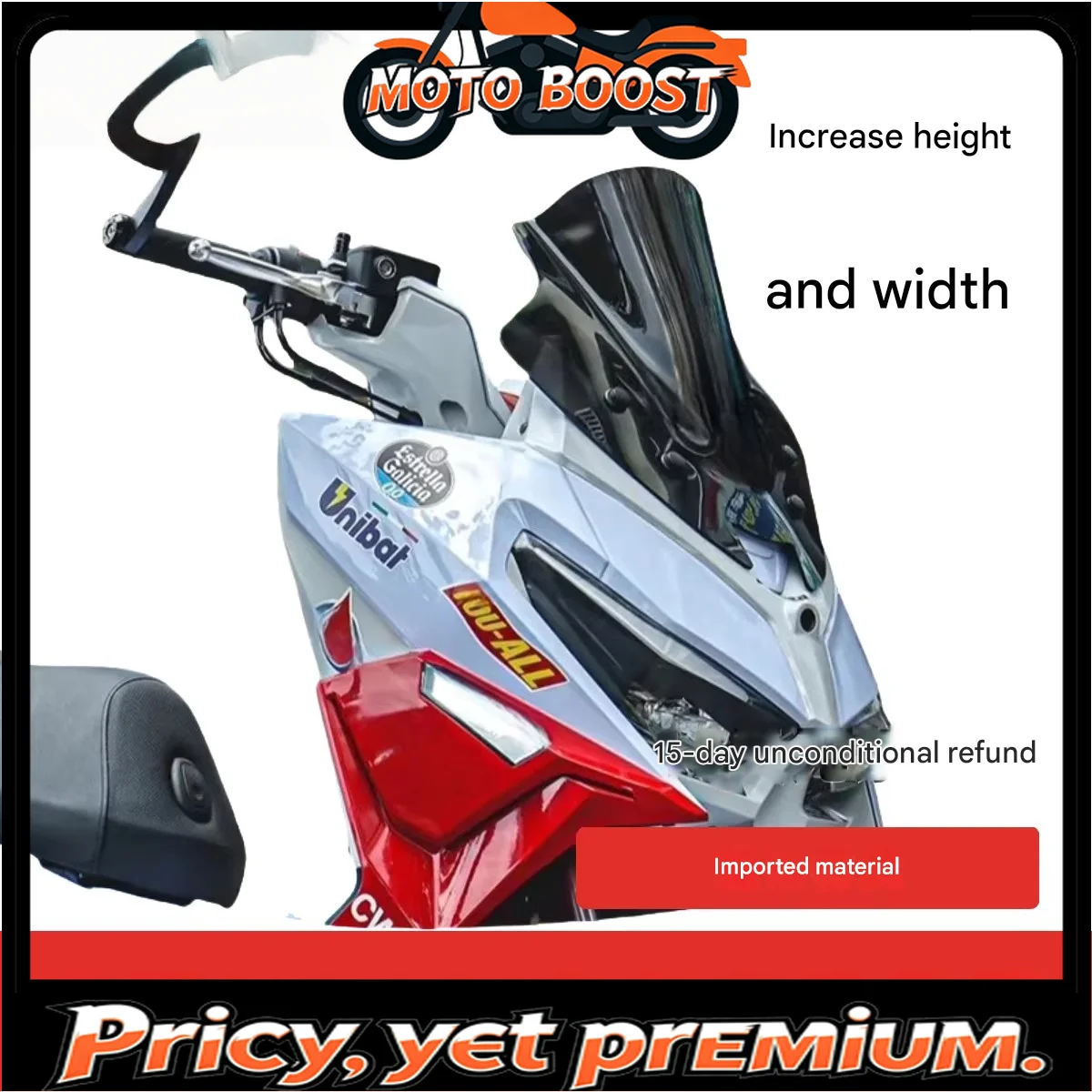 FOR KYMCO RKH150 Racing H150 High Toughness Impact Resistant Sport Windshield Scooter Mod Competitive Style Front Wind Screen
FOR KYMCO RKH150 Racing H150 High Toughness Impact Resistant Sport Windshield Scooter Mod Competitive Style Front Wind Screen
