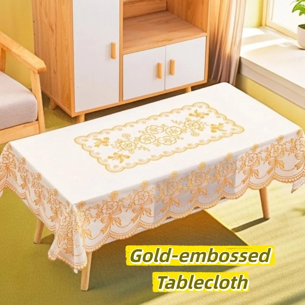 Rectangular Gold-embossed Tablecloth 135*180CM Smooth Table Cover Cloth Party Supply Anti-splash Water Desk Protection Cover
Rectangular Gold-embossed Tablecloth 135*180CM Smooth Table Cover Cloth Party Supply Anti-splash Water Desk Protection Cover