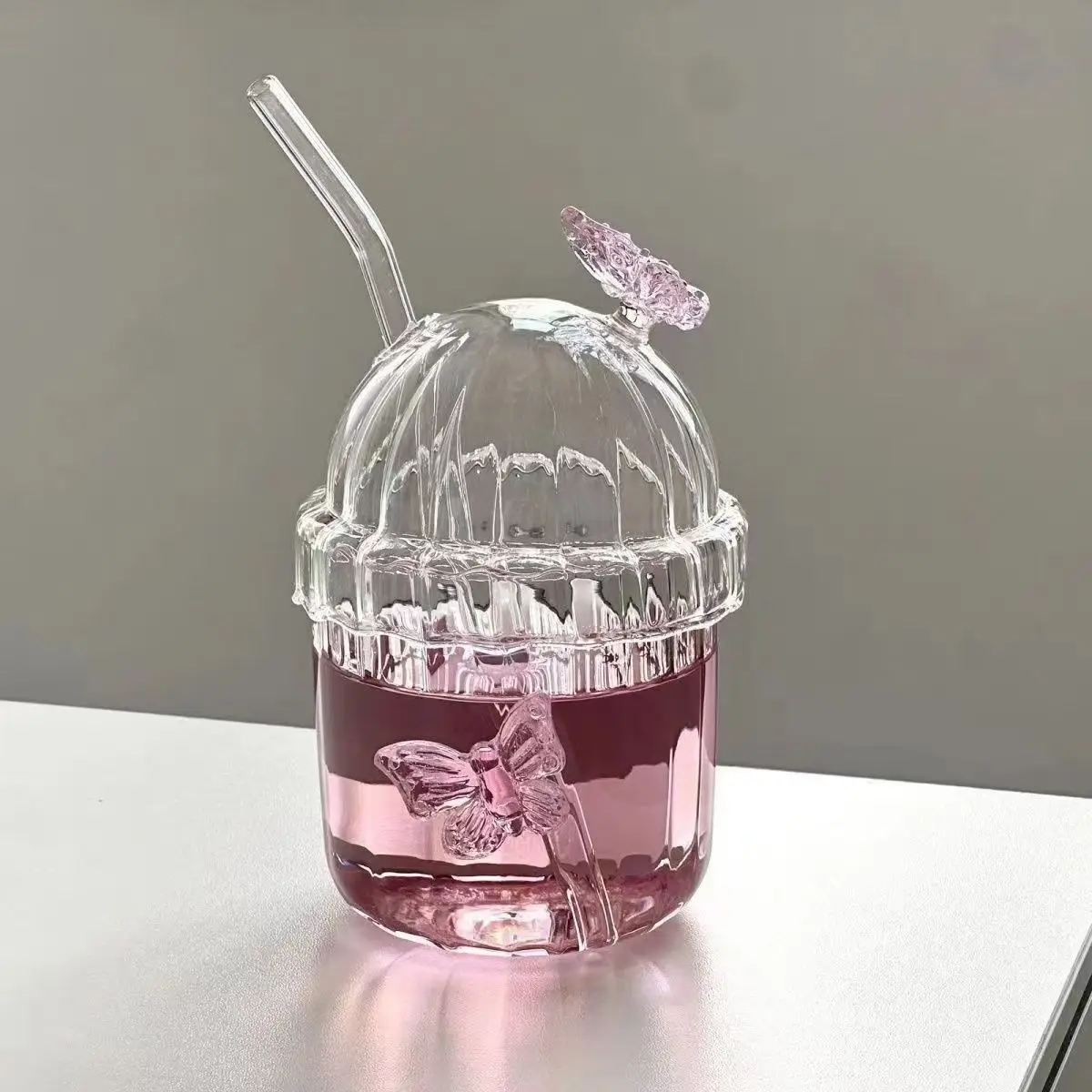 Cute Three-dimensional Butterfly Glass Cup, Heat-resistant and High Aesthetic Transparent Spherical Glass , Flower Tea Girl Cup
Cute Three-dimensional Butterfly Glass Cup, Heat-resistant and High Aesthetic Transparent Spherical Glass , Flower Tea Girl Cup