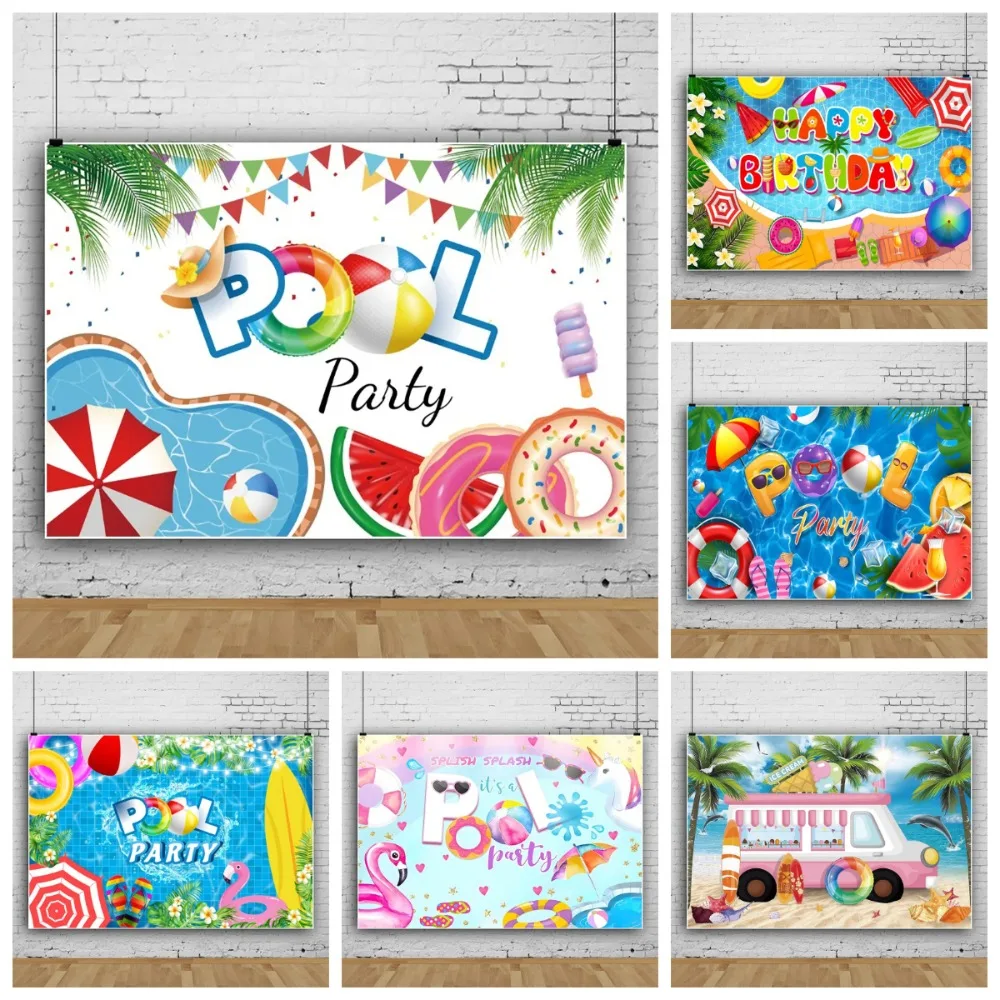 Summer Hawaiian Beach Swimming Party Backdrop, Ball Flamingo Balloon Birthday Festival Carnival Decoration Photography Backdrop
Summer Hawaiian Beach Swimming Party Backdrop, Ball Flamingo Balloon Birthday Festival Carnival Decoration Photography Backdrop