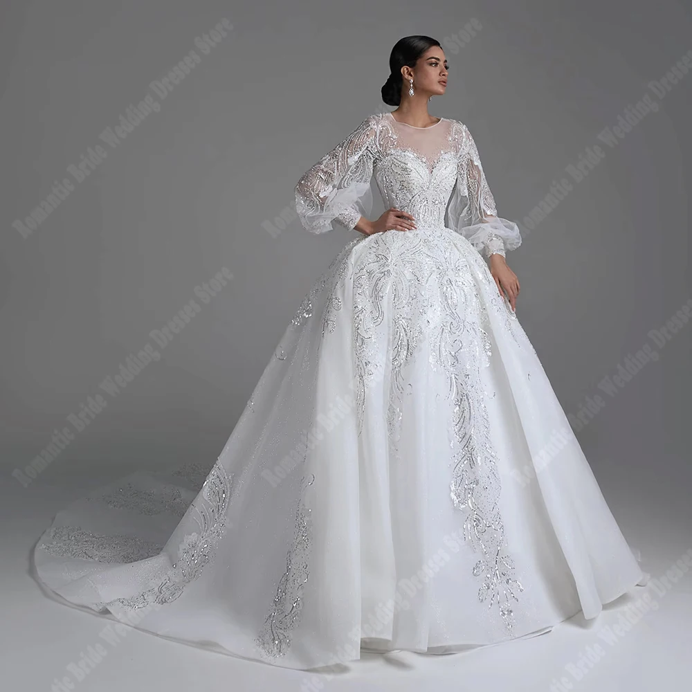 Celebrity Round Collar Women Wedding Dresses Elegant Lace Printing Prom Gown Mopping Length Banquet Vestidos De Novia Customized
Celebrity Round Collar Women Wedding Dresses Elegant Lace Printing Prom Gown Mopping Length Banquet Vestidos De Novia Customized