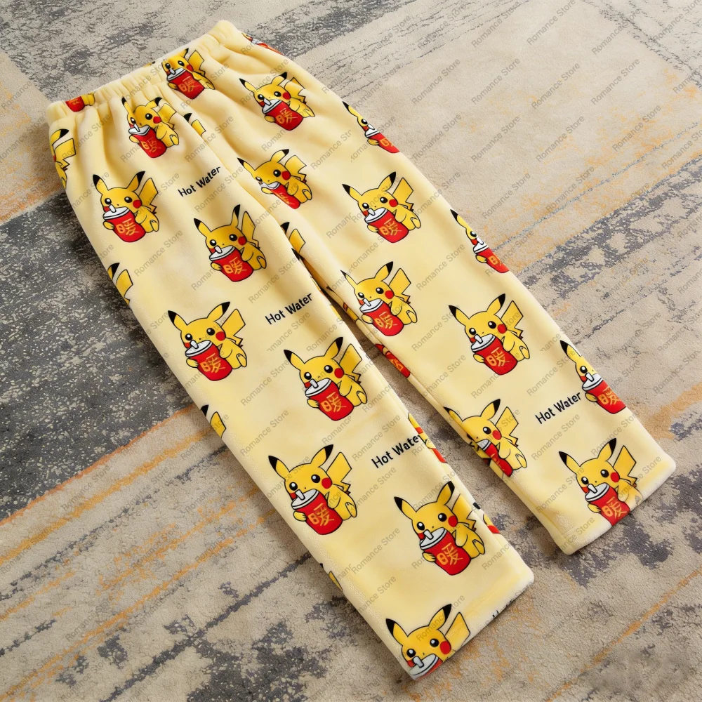 Женские и мужские зимние пижамные штаны из кораллового флиса с милым принтом Пикачу, теплые и мягкие, для дома
Женские и мужские зимние пижамные штаны из кораллового флиса с милым принтом Пикачу, теплые и мягкие, для дома