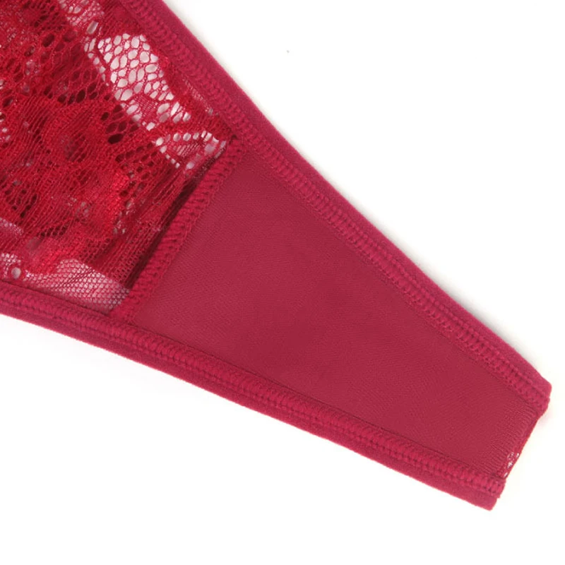 Women Thongs Hollow Out Lace Semi-Sheer Low Rise Ladies Perspective Bow Knickers
Women Thongs Hollow Out Lace Semi-Sheer Low Rise Ladies Perspective Bow Knickers