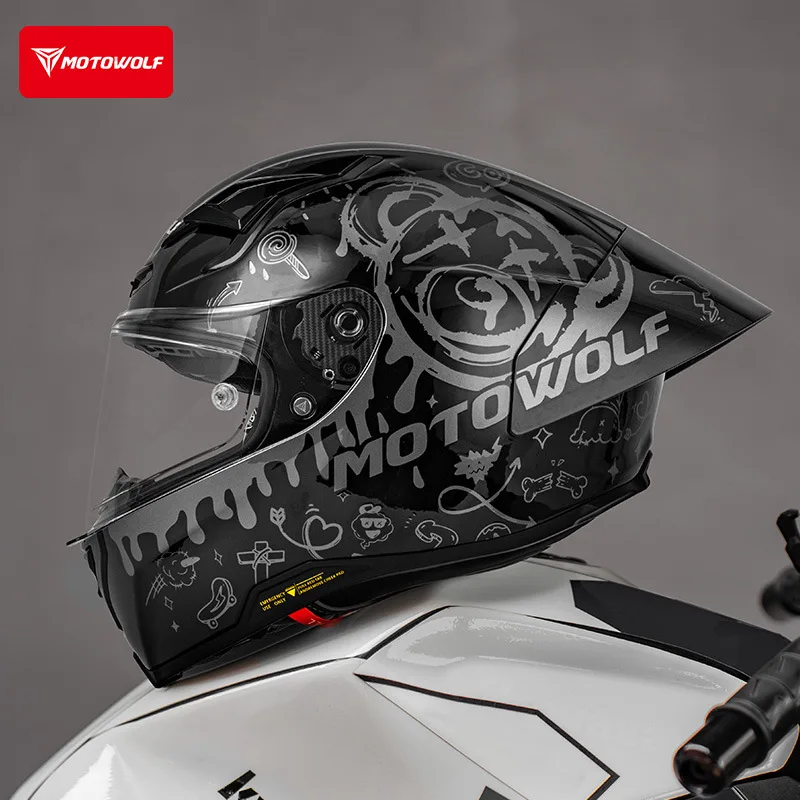 MOTOWOLF H1 Motorcycle Helmet BigT Ail Men Women Locomotive Full Helmet Lightweight ALL Seasons Cascos Para Moto Racing Casco
MOTOWOLF H1 Motorcycle Helmet BigT Ail Men Women Locomotive Full Helmet Lightweight ALL Seasons Cascos Para Moto Racing Casco