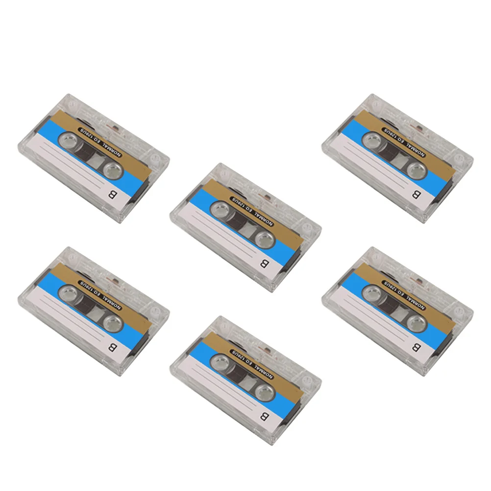6pcs Blank Audio Cassette Tapes 30 Minute Recordable Transparent Hard Case Party Wedding Decoration Retro Style Music Speech
6pcs Blank Audio Cassette Tapes 30 Minute Recordable Transparent Hard Case Party Wedding Decoration Retro Style Music Speech