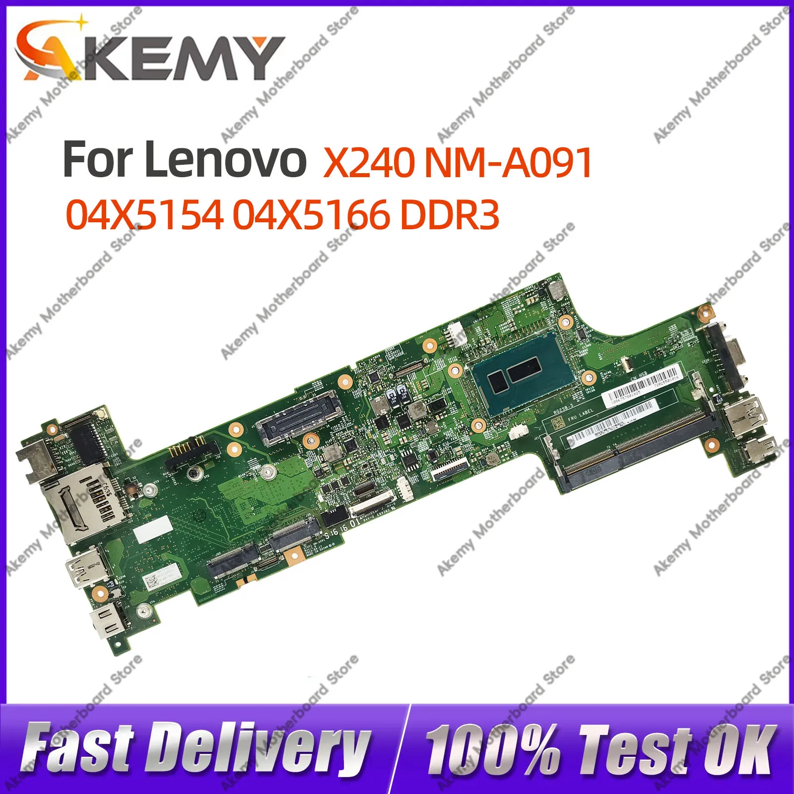 For LENOVO Thinkpad X240 NM-A091 Notebook Motherboard 04X5154 04X5166 I3-4th DDR3 100% Test Work
For LENOVO Thinkpad X240 NM-A091 Notebook Motherboard 04X5154 04X5166 I3-4th DDR3 100% Test Work