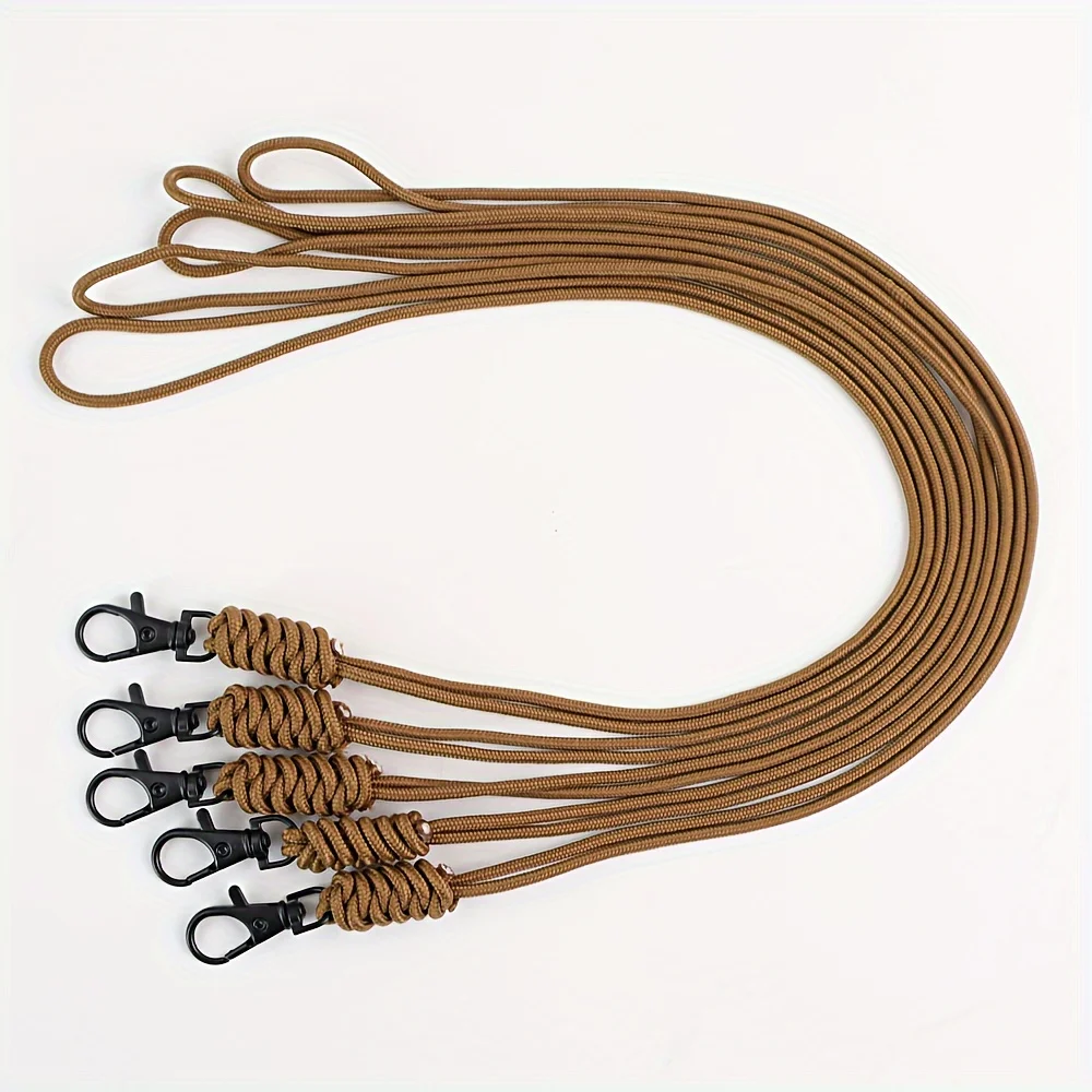 Five-piece set of multifunctional paracord woven lanyards, with metal buckle rings for work badge key lanyards
Five-piece set of multifunctional paracord woven lanyards, with metal buckle rings for work badge key lanyards