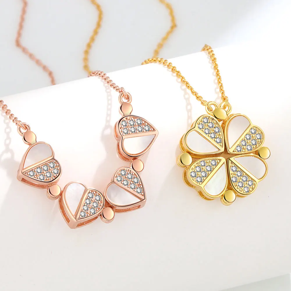 925 Sterling Silver Love Magnetic Pendant Necklace for Women Clover Choker Heart Shaped Open Necklace Crystal Jewelry BffGift
925 Sterling Silver Love Magnetic Pendant Necklace for Women Clover Choker Heart Shaped Open Necklace Crystal Jewelry BffGift