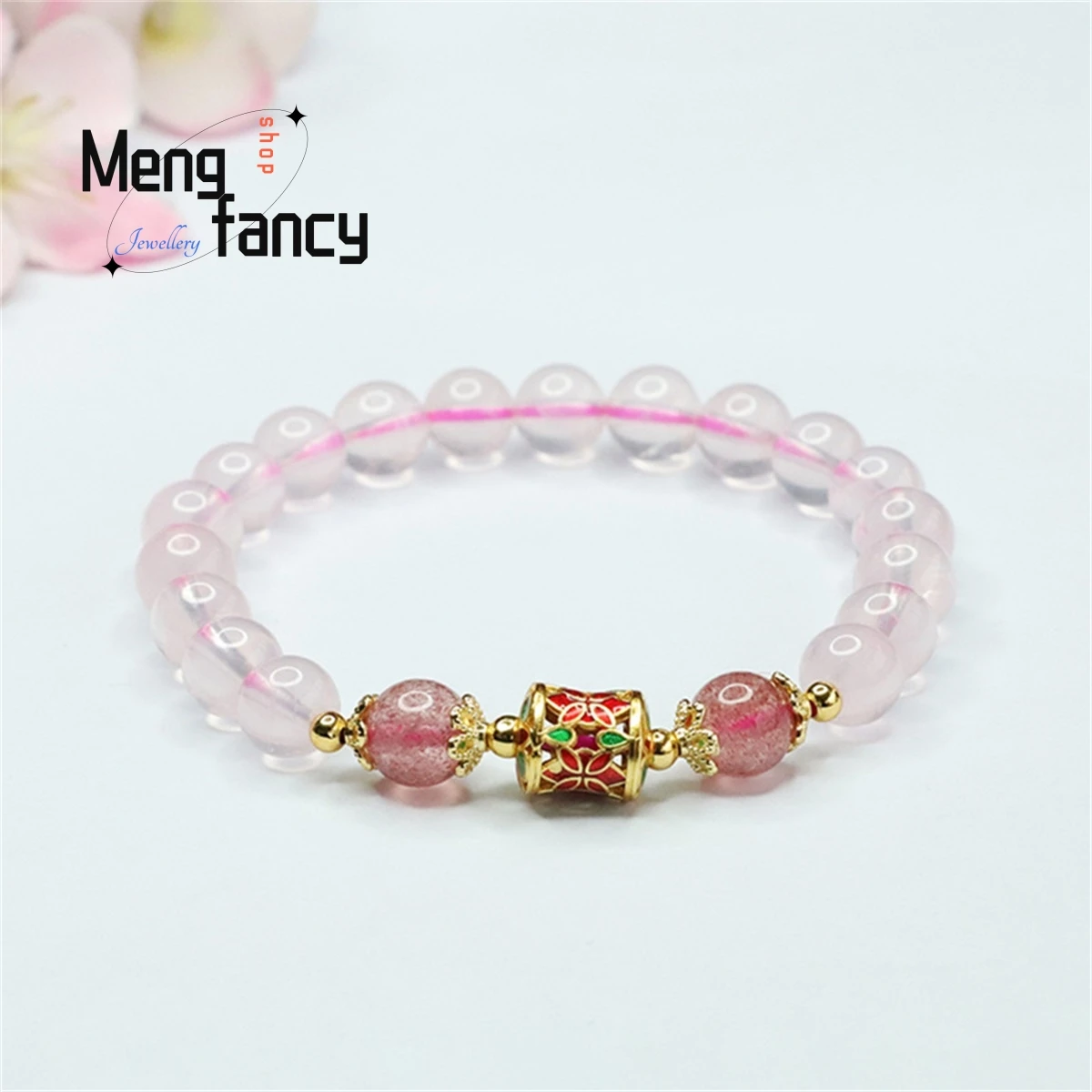 Natural Pink Strawberry Crystal Road Tongzhu String Bracelet Simple Elegant Personalized Fashion Versatile Exquisite Jewelry
Natural Pink Strawberry Crystal Road Tongzhu String Bracelet Simple Elegant Personalized Fashion Versatile Exquisite Jewelry