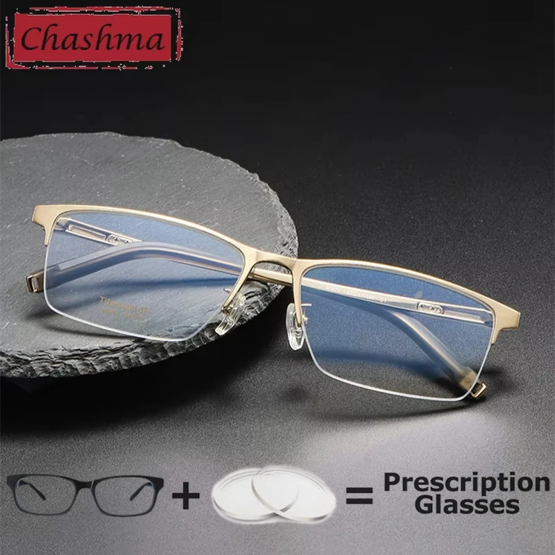 Chashma Prescription Glasses Pure Titanium Men Oversize Eyeglasses Frames Multifocal Luxury Optical Recipe Lenses Spectacles
Chashma Prescription Glasses Pure Titanium Men Oversize Eyeglasses Frames Multifocal Luxury Optical Recipe Lenses Spectacles
