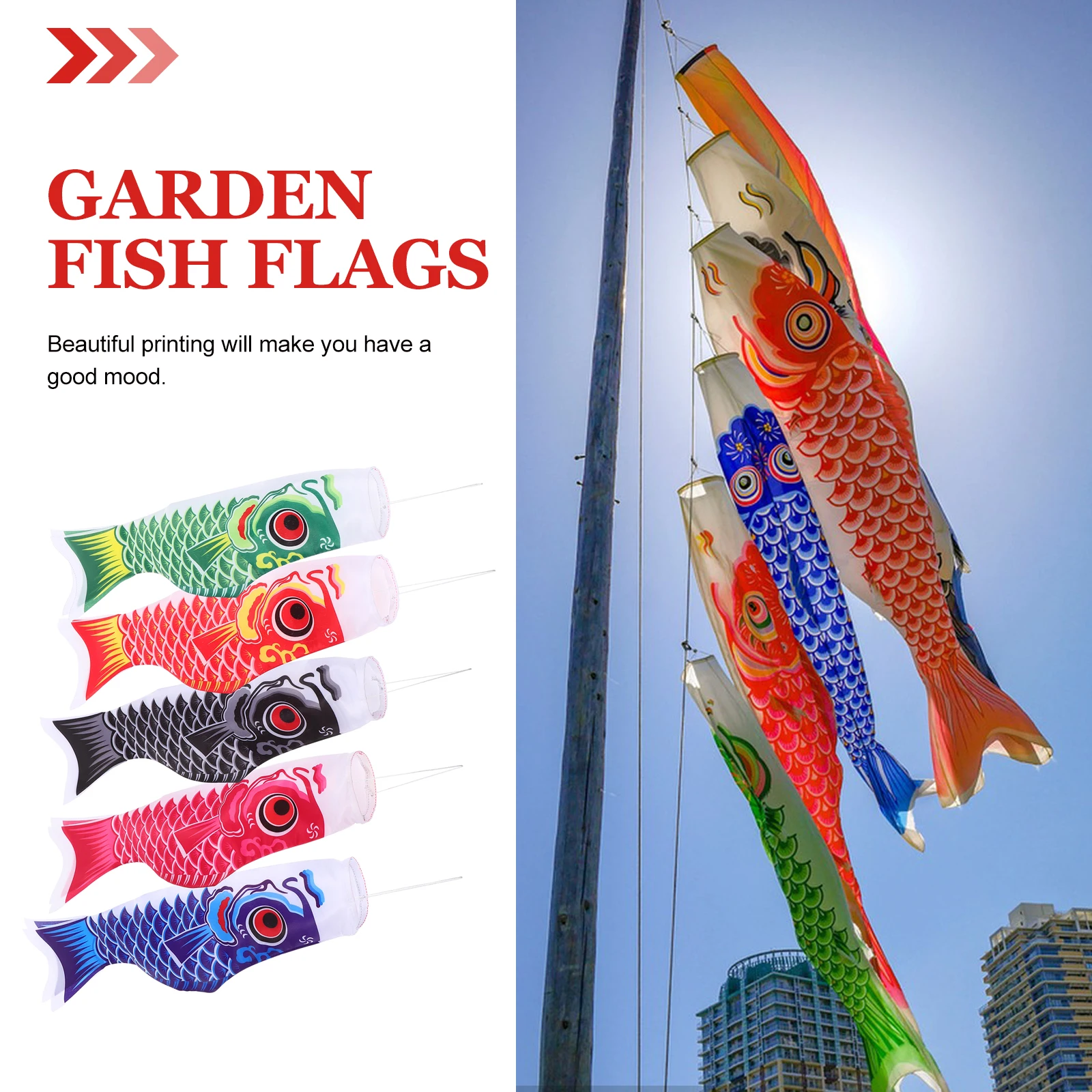 5pcs Koi Fish Flags 70cm Japanese Style Vibrant Satin Graphics Easy Hanging Garden Decor Outdoor Indoor Portable Compact Storage
5pcs Koi Fish Flags 70cm Japanese Style Vibrant Satin Graphics Easy Hanging Garden Decor Outdoor Indoor Portable Compact Storage