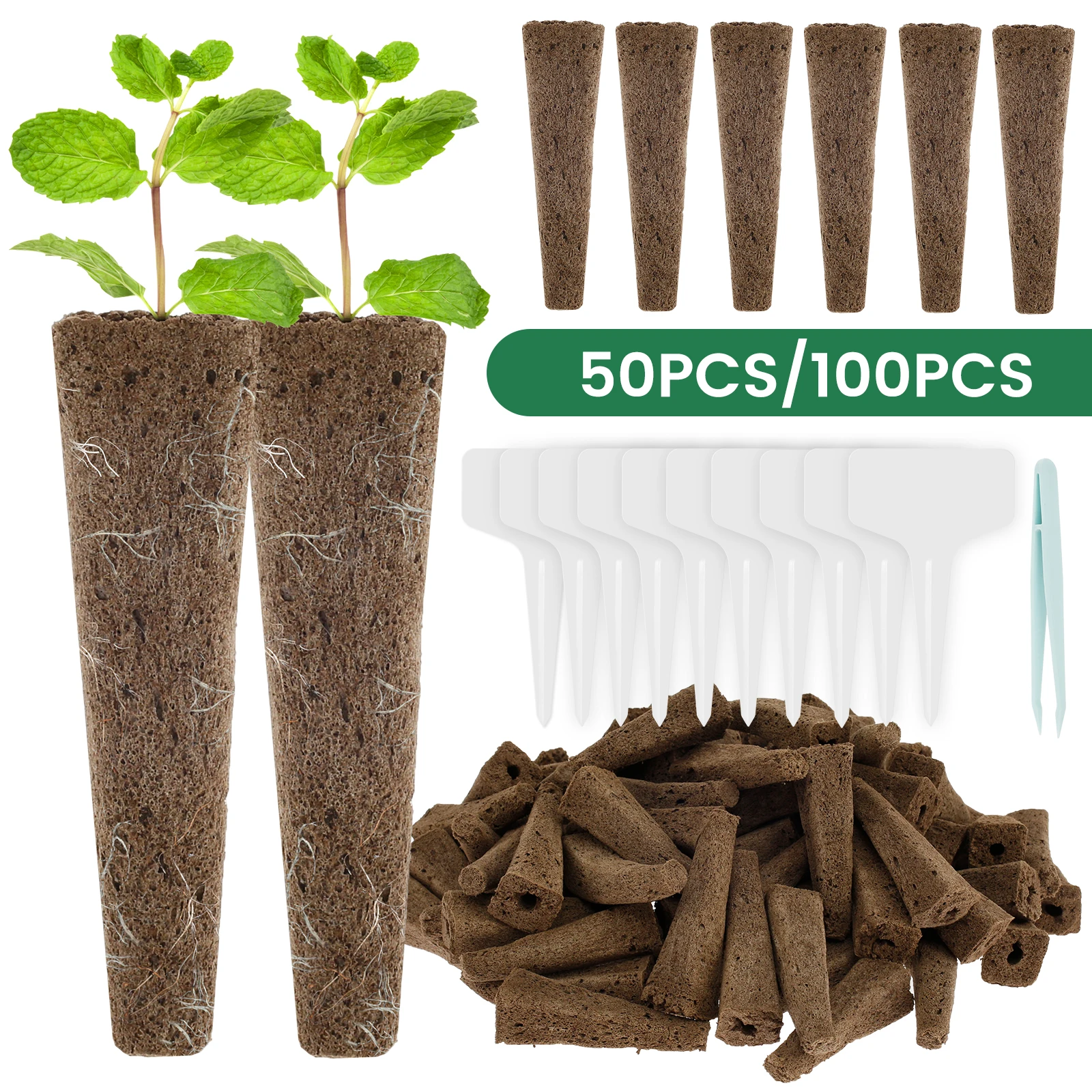 100/50PCS Grow Sponges for Hydroponics Seed Starter Pods Hydroponic Pods Kit with Plant Labels Replacement Root Growth Garden
100/50PCS Grow Sponges for Hydroponics Seed Starter Pods Hydroponic Pods Kit with Plant Labels Replacement Root Growth Garden