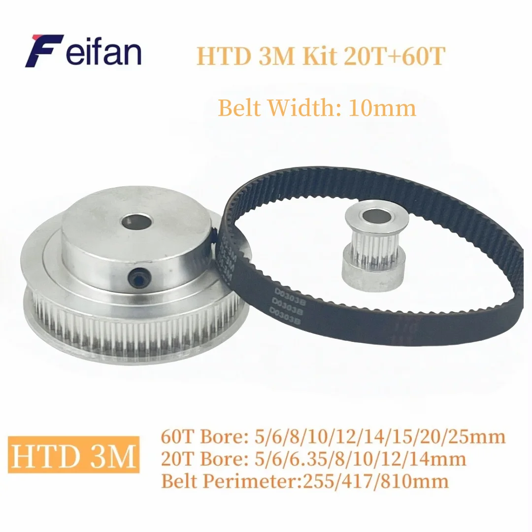 60T 20T HTD 3M Pulley Set For 3:1 Belt Width 10mm 20Teeth Belt Pulleys 3M Synchronous Wheels Set 60Teeth HTD3M Timing Pulley Kit
60T 20T HTD 3M Pulley Set For 3:1 Belt Width 10mm 20Teeth Belt Pulleys 3M Synchronous Wheels Set 60Teeth HTD3M Timing Pulley Kit