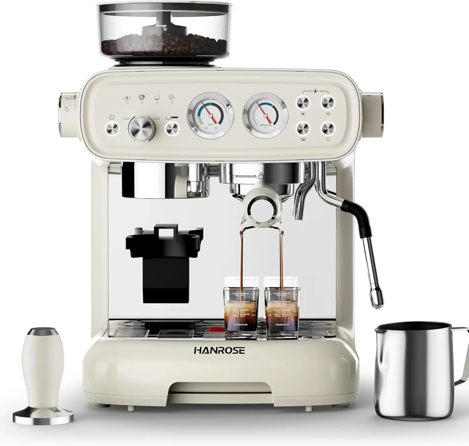 Espresso Machine With Grinder 20 Bar Espresso Machine with Milk Frother Steam Wand Espresso Machines for Home Expresso Coffee
Espresso Machine With Grinder 20 Bar Espresso Machine with Milk Frother Steam Wand Espresso Machines for Home Expresso Coffee