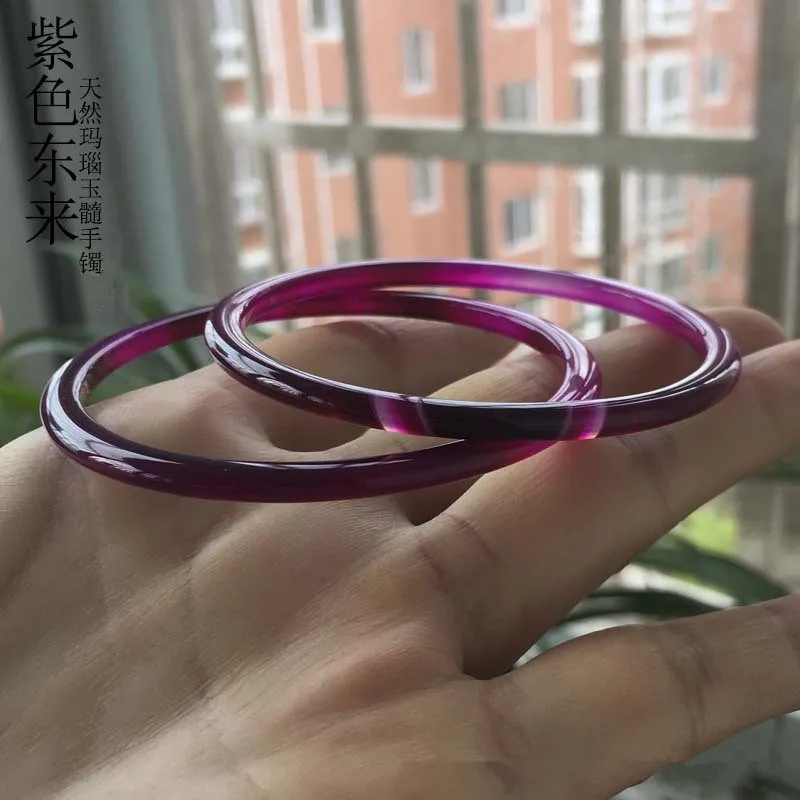 Natural Purple Chalcedony Hand-carved Thin Round Bracelet Fashion Boutique Jewelry Women Purple Agate Beauty Bracelet Gift
Natural Purple Chalcedony Hand-carved Thin Round Bracelet Fashion Boutique Jewelry Women Purple Agate Beauty Bracelet Gift