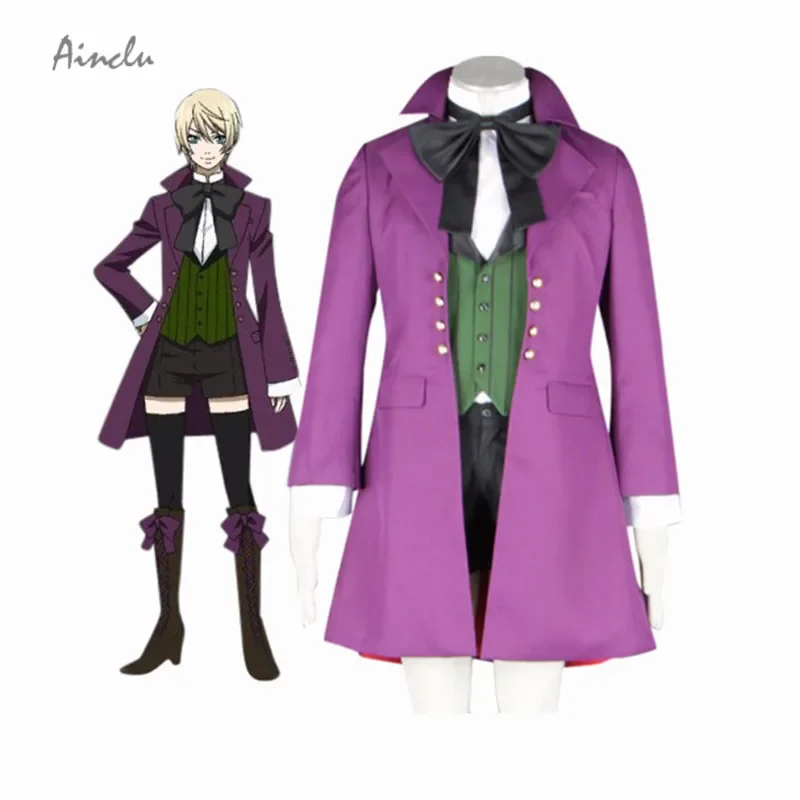 Ainclu New Free Shipping Product Black Butler Arnold Trancy Anime Cosplay Costume Deep Purple For Halloween Christmas For Kids
Ainclu New Free Shipping Product Black Butler Arnold Trancy Anime Cosplay Costume Deep Purple For Halloween Christmas For Kids