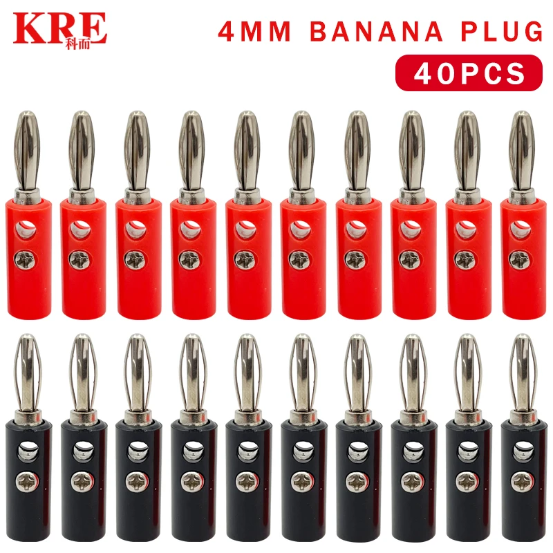 40Pcs 4mm Speaker Banana Connector Horn Plug Compatible With Up To 3mm Diameter Of Speaker Cable
40Pcs 4mm Speaker Banana Connector Horn Plug Compatible With Up To 3mm Diameter Of Speaker Cable