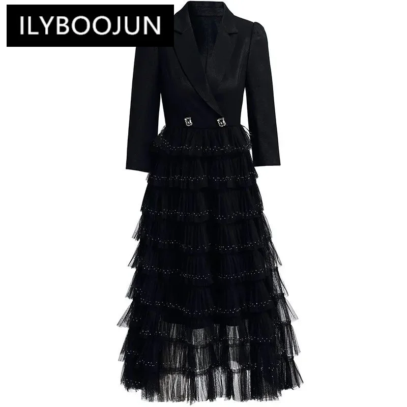 ILYBOOJUN Fashion Women's 2024 Spring New Elegant Suit Collar Three Quarter Sleeved Diamond Patchwork Fake Two Pieces Cake Dress
ILYBOOJUN Fashion Women's 2024 Spring New Elegant Suit Collar Three Quarter Sleeved Diamond Patchwork Fake Two Pieces Cake Dress