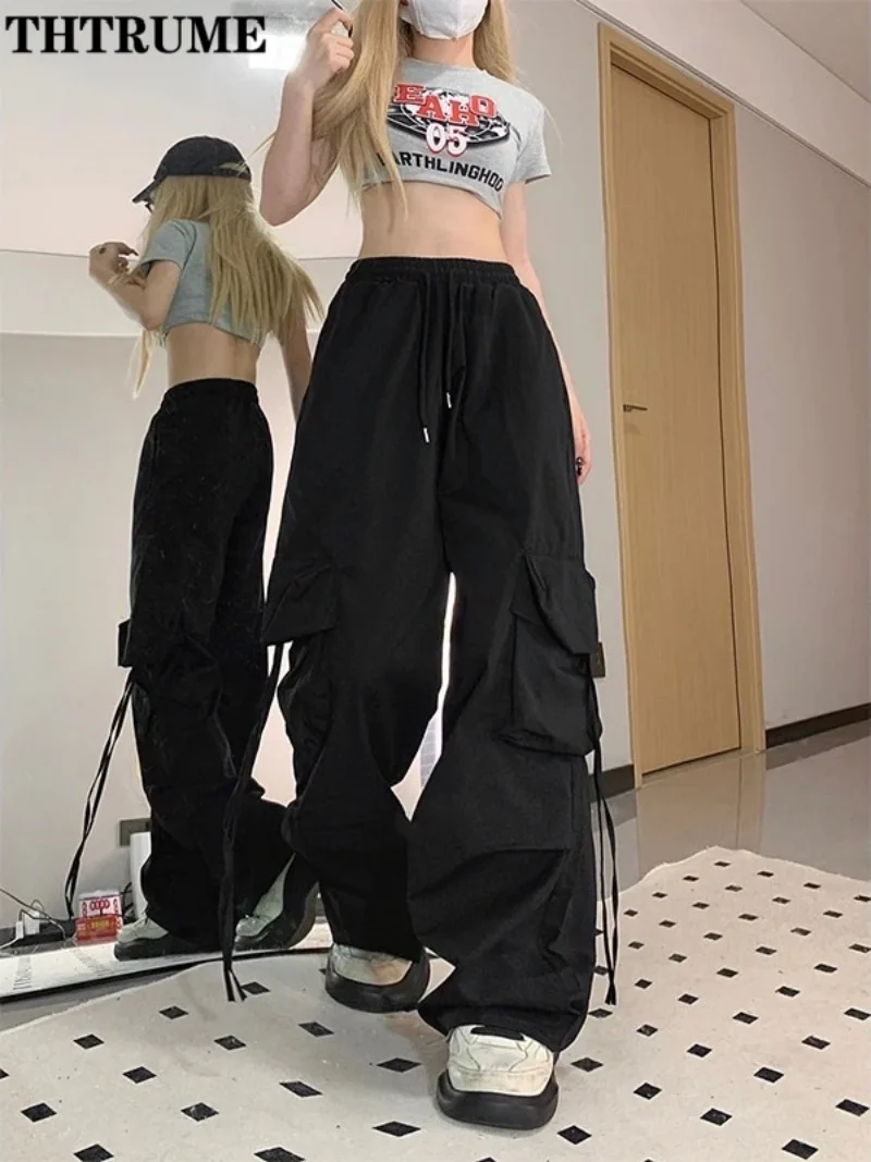 Retro Vintage High Street Baggy Pants Fashion Women Oversized Drawstring Pocket New Pant Casual Streetwear Loose Jogger Trousers
Retro Vintage High Street Baggy Pants Fashion Women Oversized Drawstring Pocket New Pant Casual Streetwear Loose Jogger Trousers