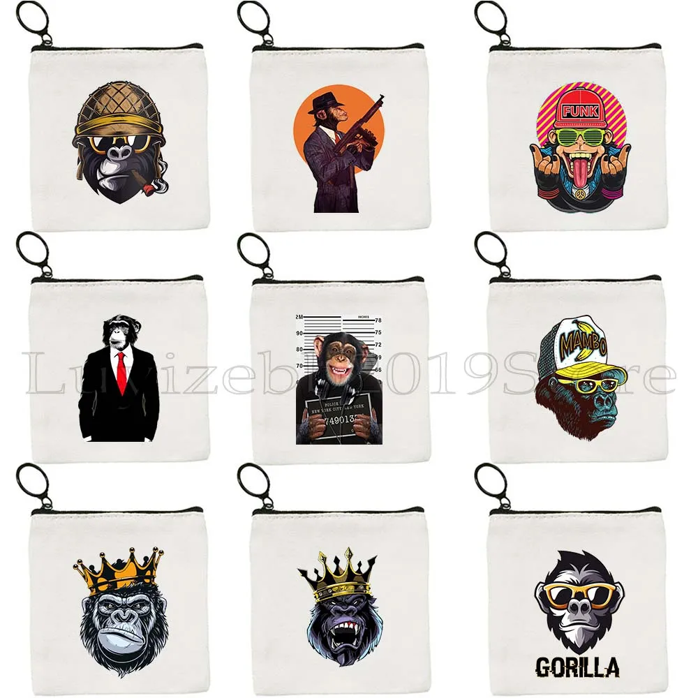Funny Monkey King Kong Crowned Cool Helmet Angry Smoking Gorilla Crown Canvas Coin Purse Key Case Small Bag Wallet Zipper Pouch
Funny Monkey King Kong Crowned Cool Helmet Angry Smoking Gorilla Crown Canvas Coin Purse Key Case Small Bag Wallet Zipper Pouch