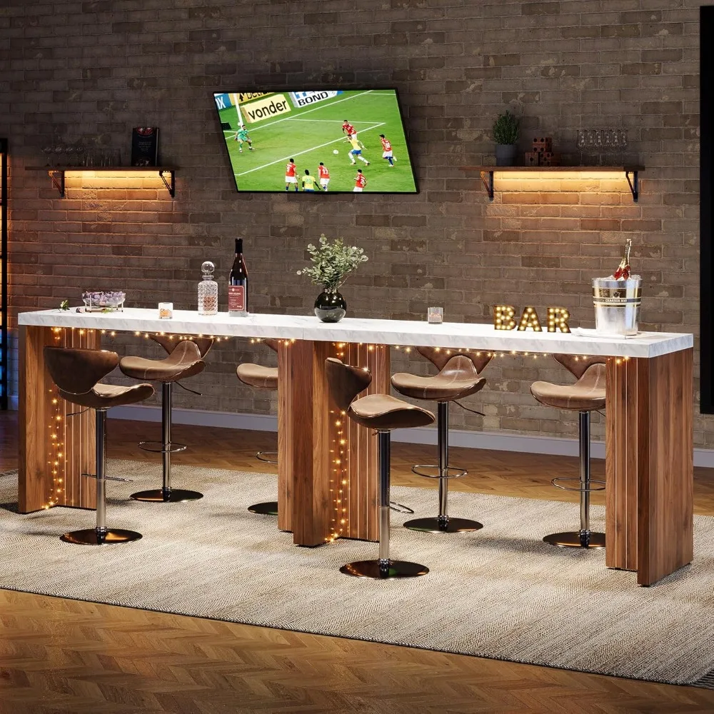 Home Bar Set, 55.12-inch Bar Table, Faux Marble Top, Modern Freestanding Mini Bar
Home Bar Set, 55.12-inch Bar Table, Faux Marble Top, Modern Freestanding Mini Bar