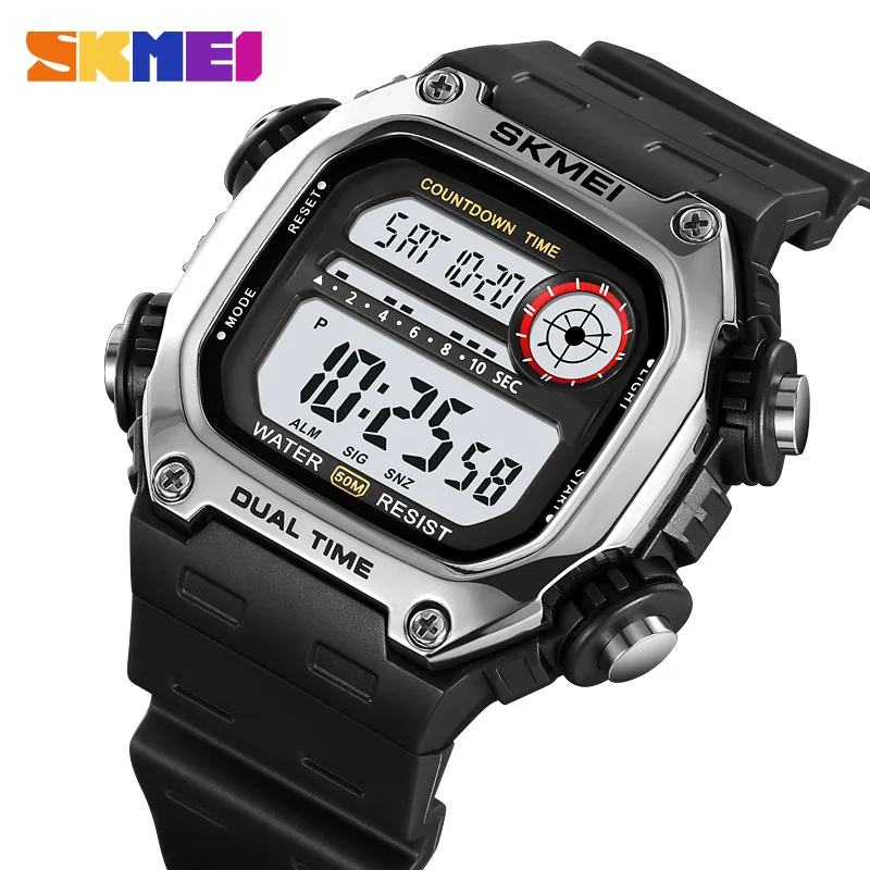 SKMEI 2126 Alarm montre homme Back Light Dightal Countdown Sport Watches Mens Fashion 5Bar Waterproof Stopwatch Wristwatch
SKMEI 2126 Alarm montre homme Back Light Dightal Countdown Sport Watches Mens Fashion 5Bar Waterproof Stopwatch Wristwatch