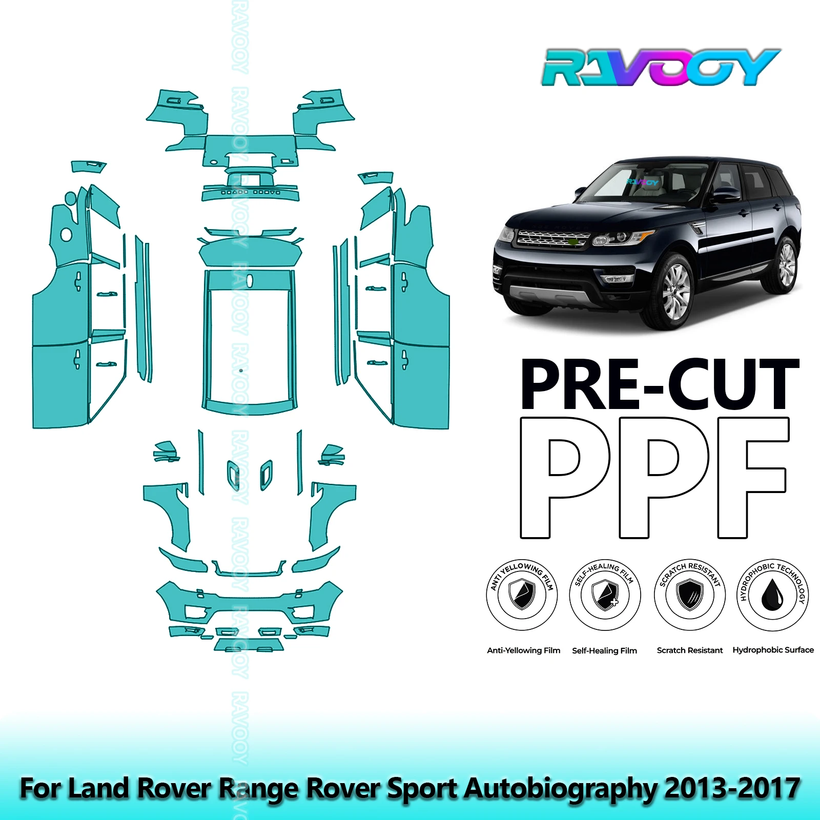 8.5Mil Full Vehicle Precut PPF Paint Protection Film For Land Rover Range Rover Sport Autobiography 2013-2017
8.5Mil Full Vehicle Precut PPF Paint Protection Film For Land Rover Range Rover Sport Autobiography 2013-2017