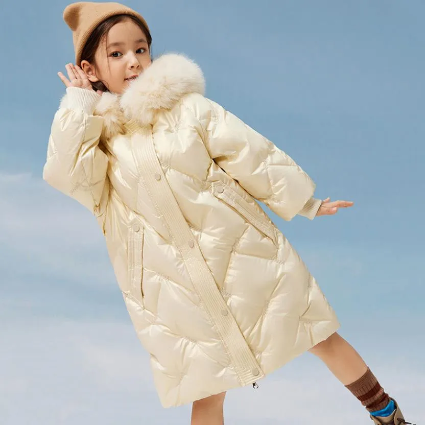 2022 Winter New Children's Down Jacket Real Fur Collar Hooded Outwear Windproof Waterproof Thicker Warm Over The Knee Coat A1950
2022 Winter New Children's Down Jacket Real Fur Collar Hooded Outwear Windproof Waterproof Thicker Warm Over The Knee Coat A1950