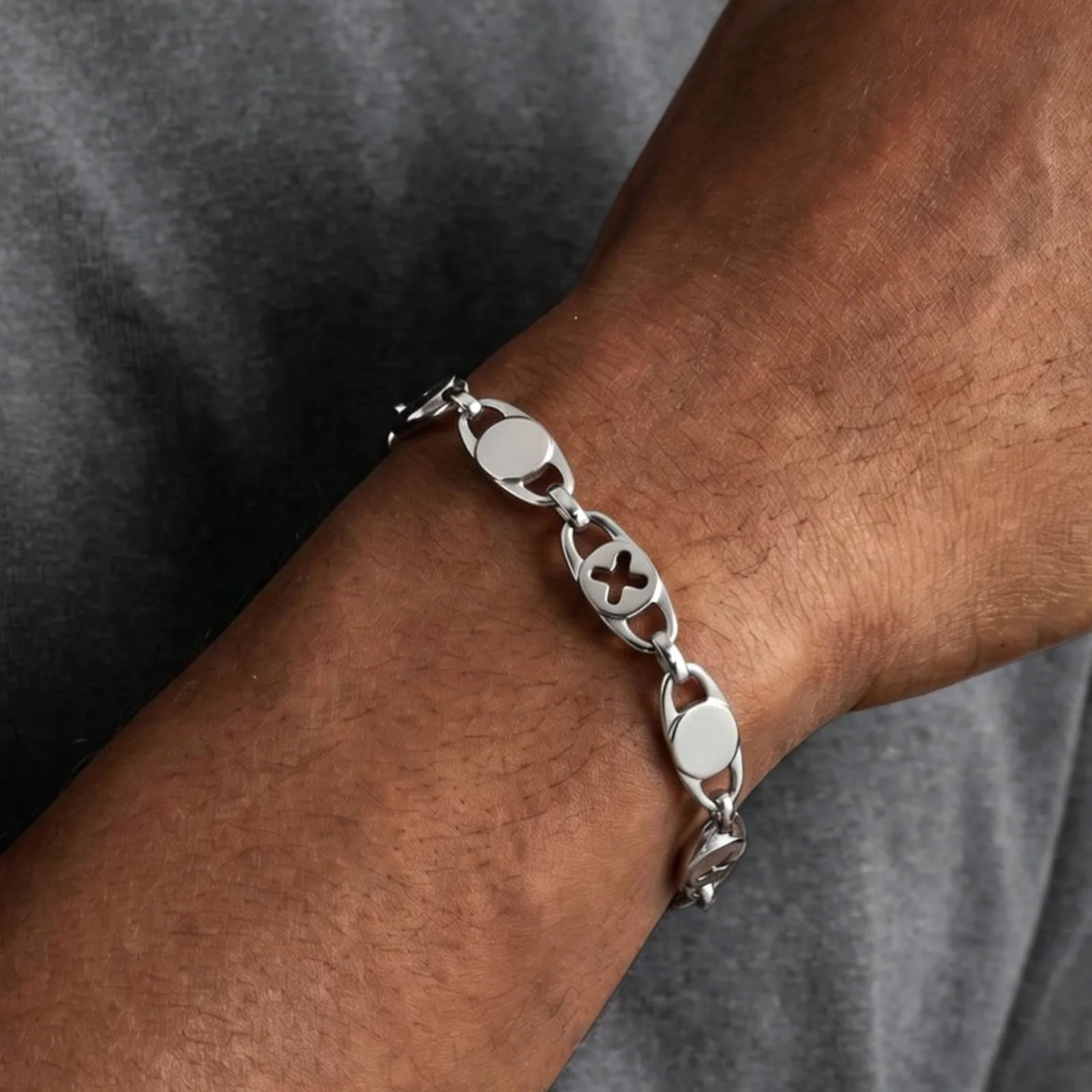 New Stainless Steel Chain Bracelet for Men,Punk Handmade Metal Chain Bracelet,Hip Hop Casual Jewelry Gift
New Stainless Steel Chain Bracelet for Men,Punk Handmade Metal Chain Bracelet,Hip Hop Casual Jewelry Gift