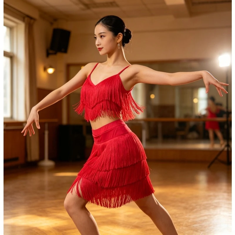 High Waist Latin Dance Fringe Skirt for Women Tassel Bustle Skirt Rumba Samba Practice Performance Dancewear Dance Dresses
High Waist Latin Dance Fringe Skirt for Women Tassel Bustle Skirt Rumba Samba Practice Performance Dancewear Dance Dresses