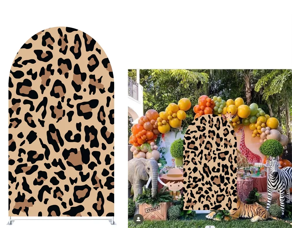 Forest Theme leopard print pattern Arch Backdrop Covers for Parties, Arched Panels Wedding Birthday Party Decoration Props
Forest Theme leopard print pattern Arch Backdrop Covers for Parties, Arched Panels Wedding Birthday Party Decoration Props