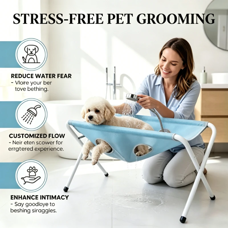 Foldable Pet Grooming Hammock Stand, Breathable Mesh Bathing & Trimming Table for Cats Dogs, Multifunctional Pet Care Station
Foldable Pet Grooming Hammock Stand, Breathable Mesh Bathing & Trimming Table for Cats Dogs, Multifunctional Pet Care Station