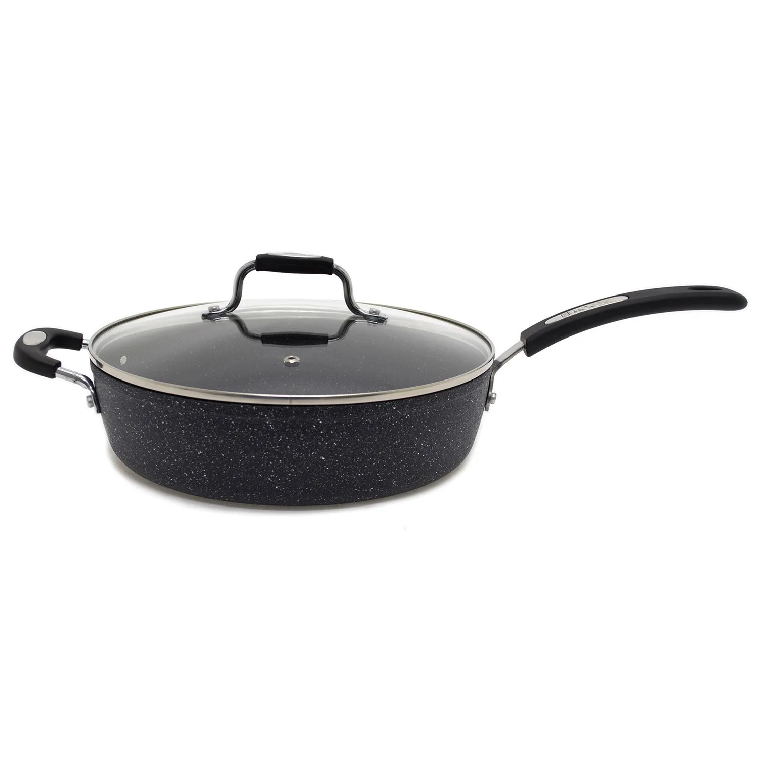 11-inch non-stick deep-fry pan with tempered glass lid and heat-resistant bakelite handles
11-inch non-stick deep-fry pan with tempered glass lid and heat-resistant bakelite handles