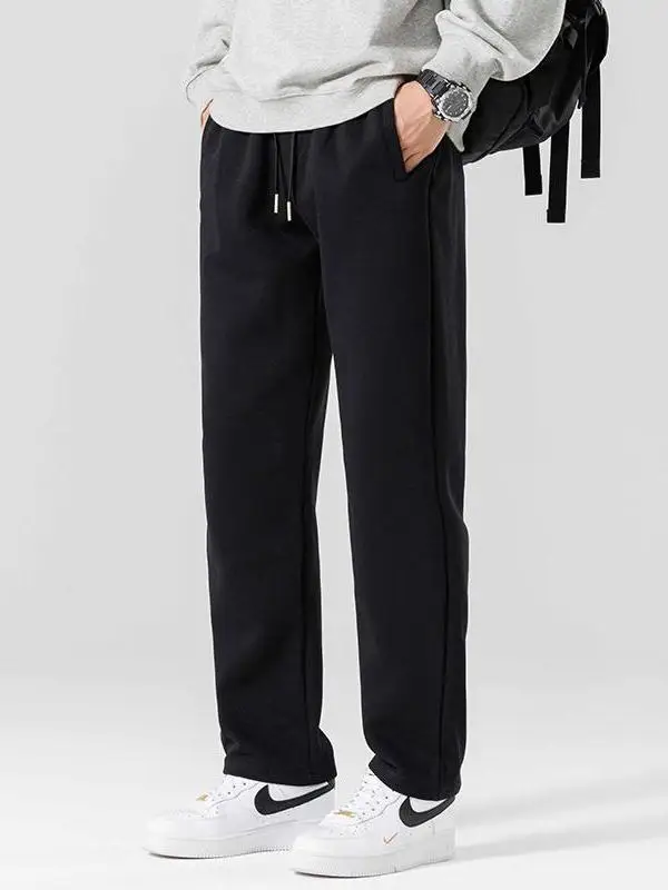 Мужские спортивные брюки свободного кроя с поясом для утренних пробежек, из мягкой хлопково-полиэстеровой смеси, осенние, модные, городские, широкие брюки-чинос
Мужские спортивные брюки свободного кроя с поясом для утренних пробежек, из мягкой хлопково-полиэстеровой смеси, осенние, модные, городские, широкие брюки-чинос