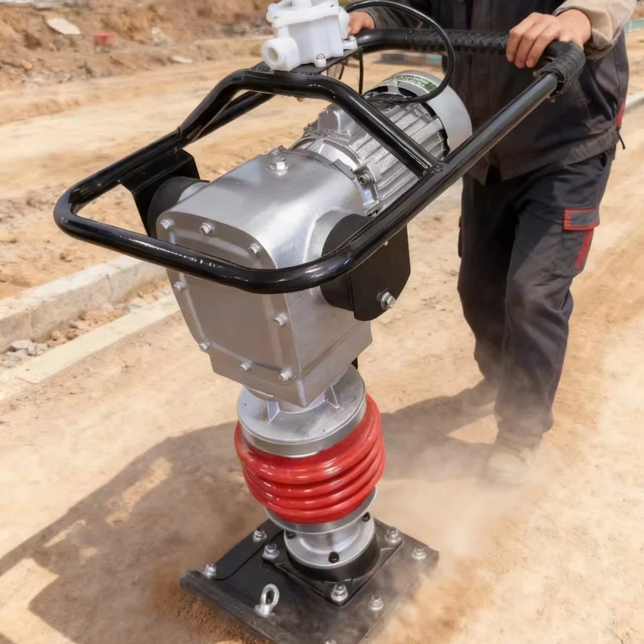 Trench Roadbed Compaction Vibration Tamp Rammer Electric Asphalt Tamping Compactor High Frequency Strong Impact Tamping Rammer
Trench Roadbed Compaction Vibration Tamp Rammer Electric Asphalt Tamping Compactor High Frequency Strong Impact Tamping Rammer