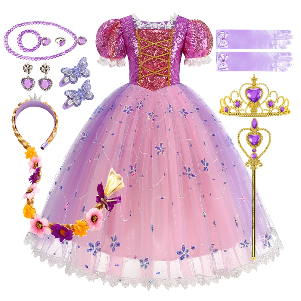 Girls Rapunzel Princess Dress Costume Halloween Disguise Cosplay Birthday Ball Gown Outfit Carnival Party Vestido Kids Costume
Girls Rapunzel Princess Dress Costume Halloween Disguise Cosplay Birthday Ball Gown Outfit Carnival Party Vestido Kids Costume