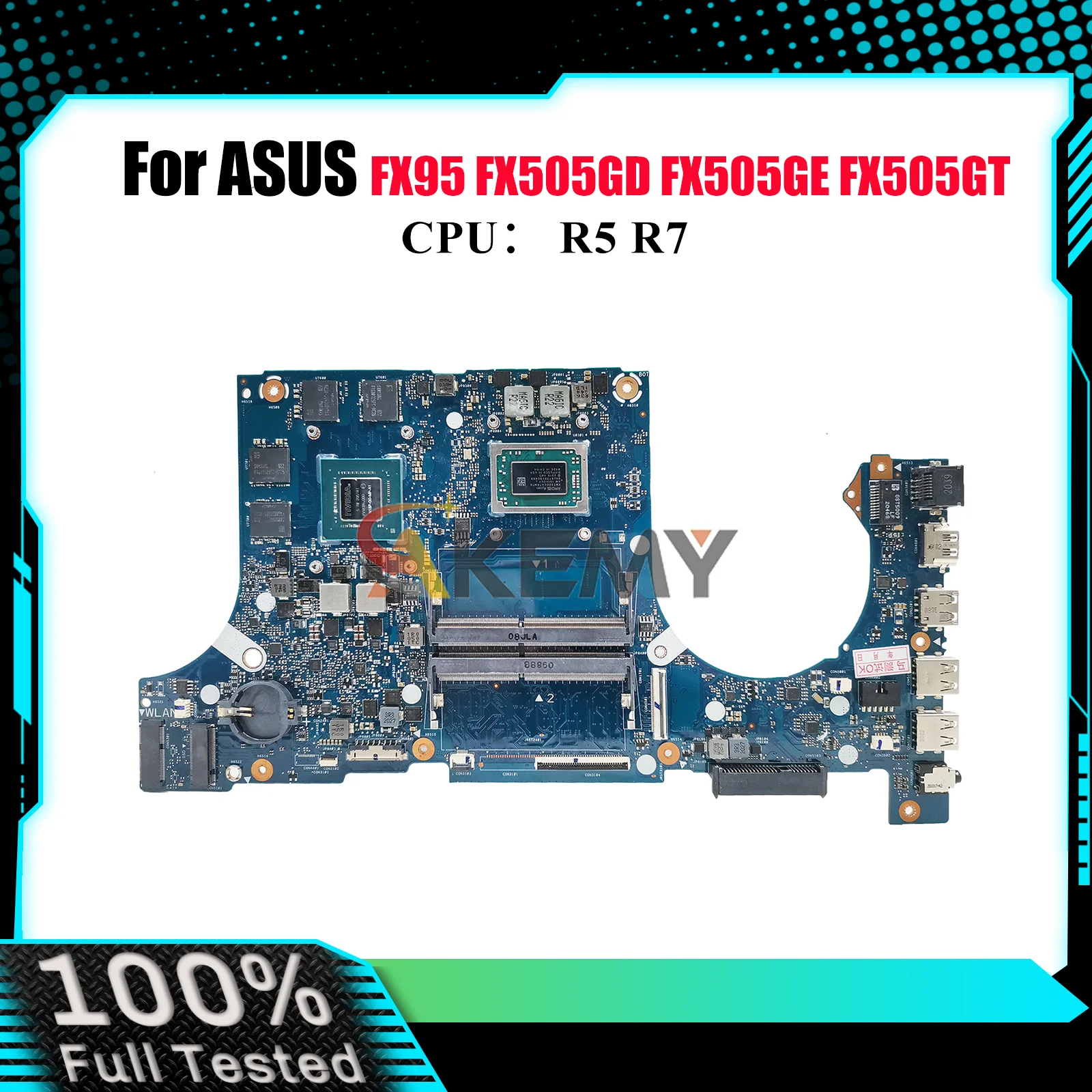 FX505DT Laptop Motherboard For ASUS TUF Gaming FX505GE FX505D FX505GT FX95D FX505GD Mainboard With R5 R7 CPU 100% tests OK stk
FX505DT Laptop Motherboard For ASUS TUF Gaming FX505GE FX505D FX505GT FX95D FX505GD Mainboard With R5 R7 CPU 100% tests OK stk