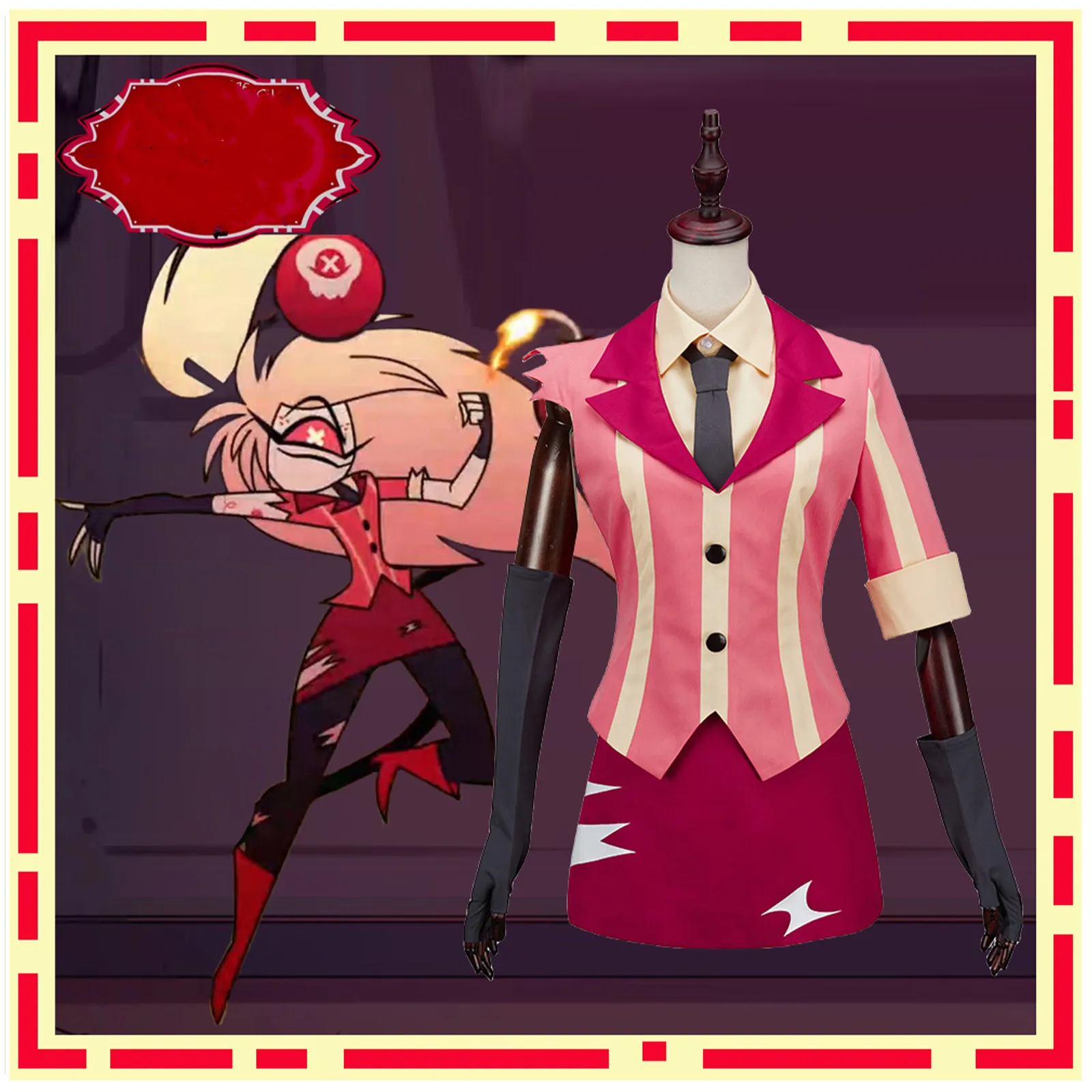 Vaggie Cosplay Costume Charlie Uniform Adult Men Women Party Devil Radio Party Carnival Halloween Full Set Fancy Outfit
Vaggie Cosplay Costume Charlie Uniform Adult Men Women Party Devil Radio Party Carnival Halloween Full Set Fancy Outfit