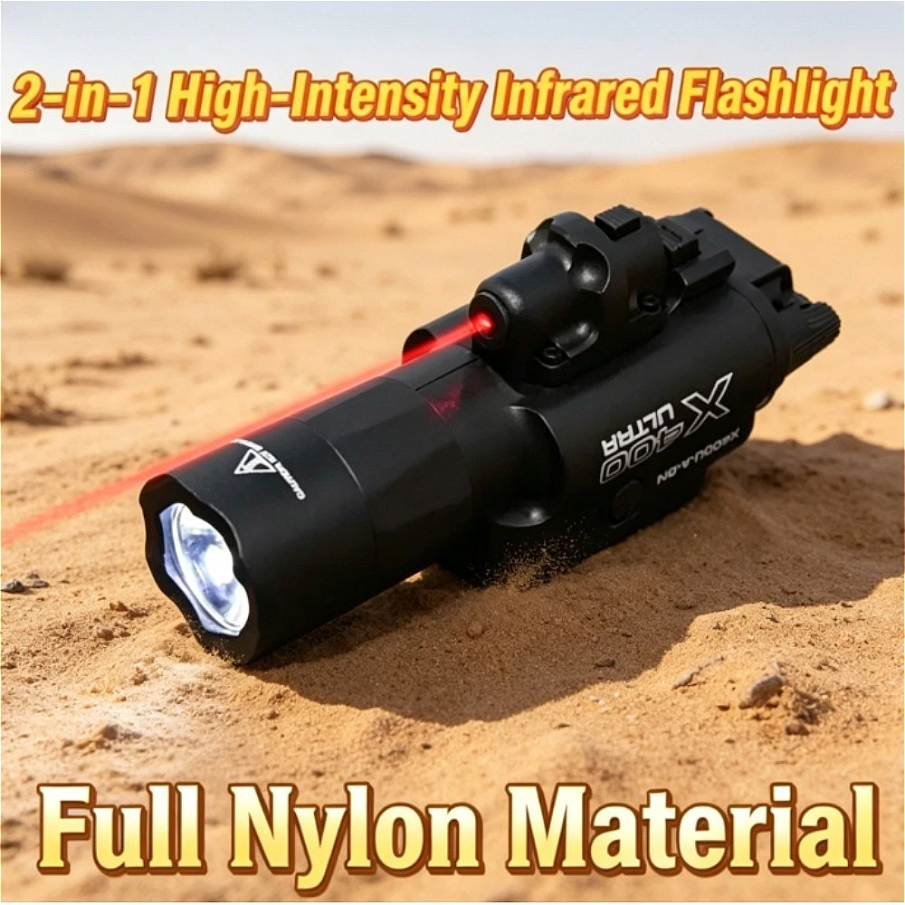 2-in-1 LED Flashlight with Infrared Sight, 21mm Rail Mounted Flashlight for Outdoor Activities
2-in-1 LED Flashlight with Infrared Sight, 21mm Rail Mounted Flashlight for Outdoor Activities