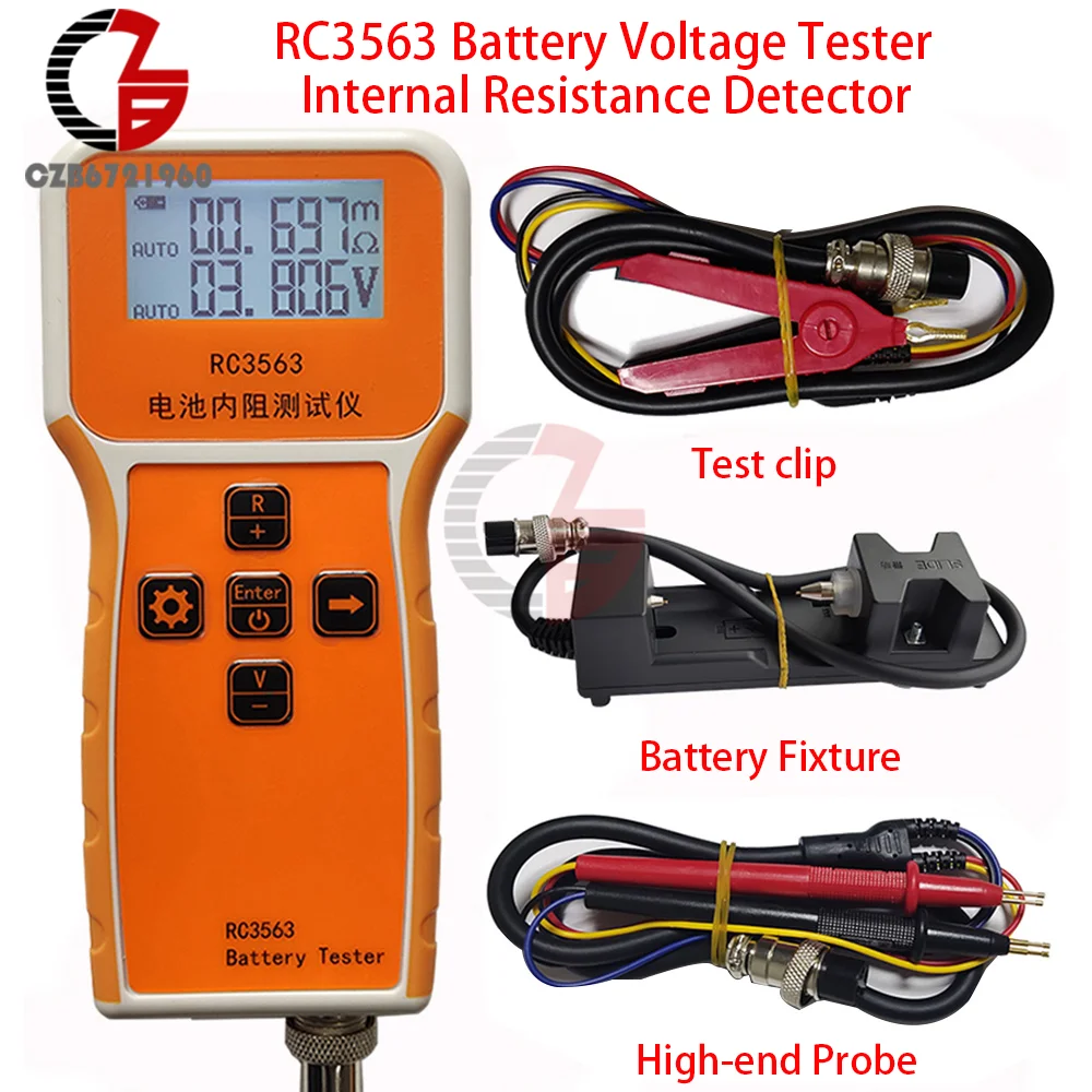 RC3563 High-precision Battery Voltage Internal Resistance Detector True 4-wire 18650 Lithium Battery Tester High-end Probe Clip
RC3563 High-precision Battery Voltage Internal Resistance Detector True 4-wire 18650 Lithium Battery Tester High-end Probe Clip