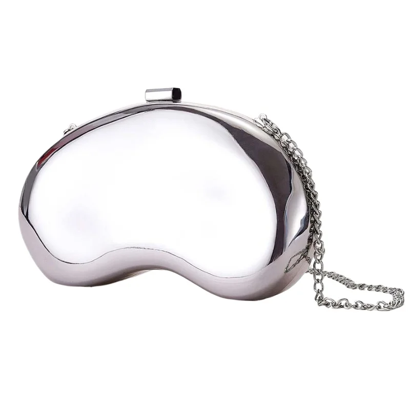 Fashion Irregularly Shaped Silver Metallic Acrylic Evening Bag Female Wedding Party Small Clutches Smooth Mirror Lipstick Bag
Fashion Irregularly Shaped Silver Metallic Acrylic Evening Bag Female Wedding Party Small Clutches Smooth Mirror Lipstick Bag