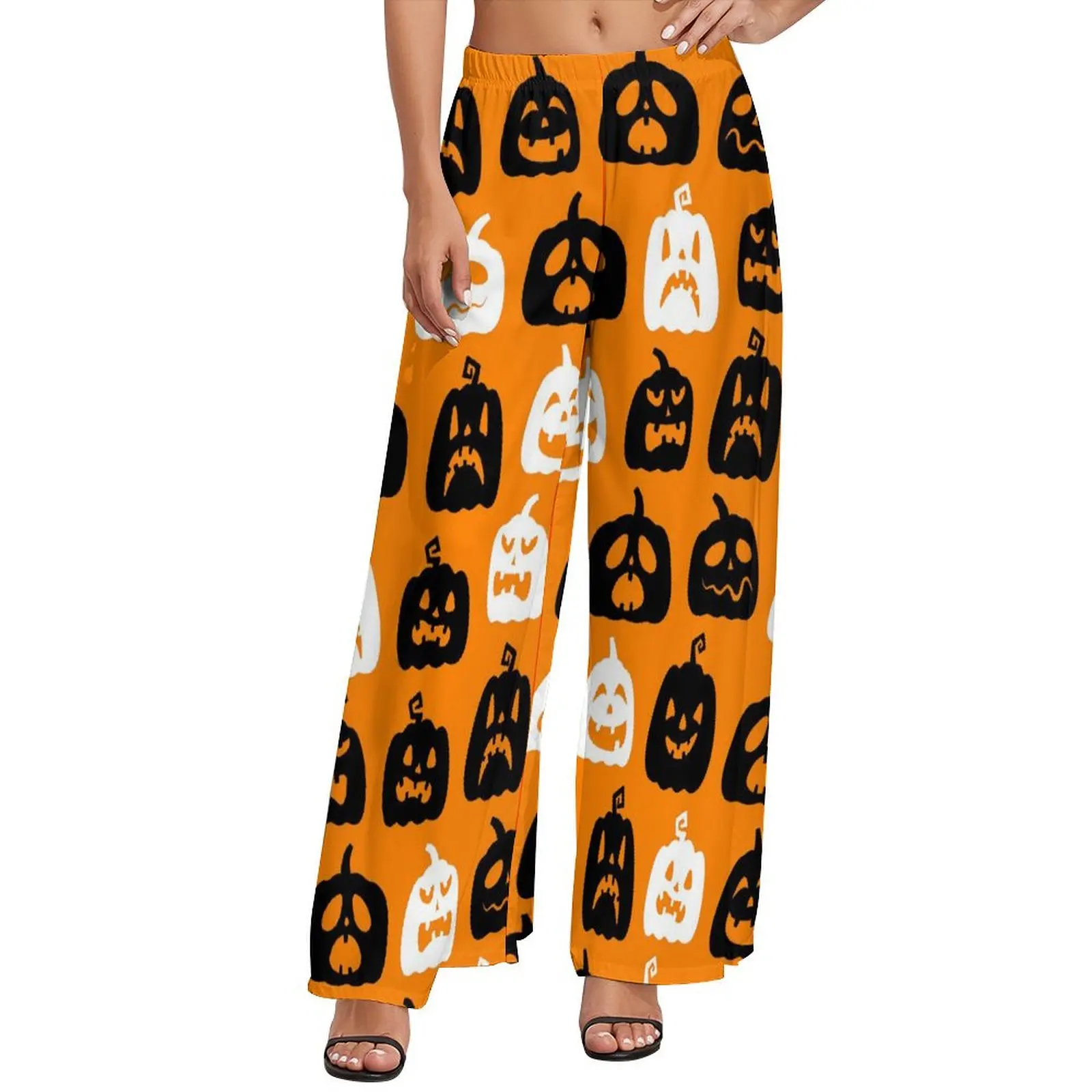 Happy Haunts Straight Pants Black White Halloween Pumpkins Sexy Wide Leg Pants Womens Oversize Street Wear Custom Trousers
Happy Haunts Straight Pants Black White Halloween Pumpkins Sexy Wide Leg Pants Womens Oversize Street Wear Custom Trousers