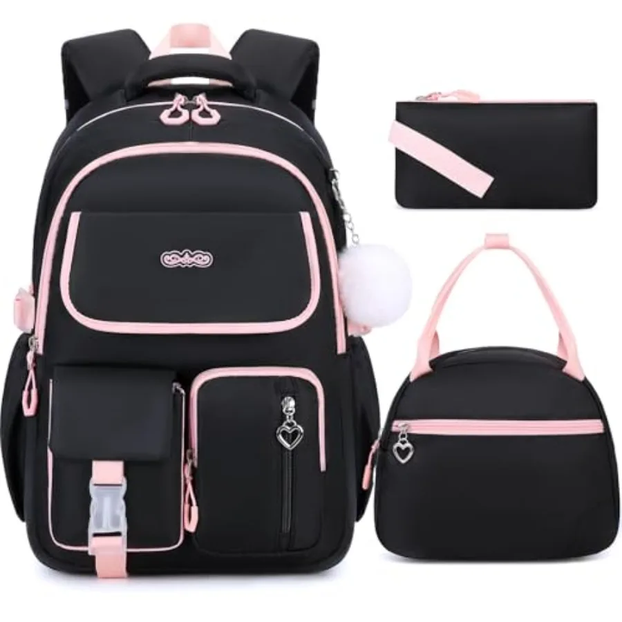Backpacks for Girls, 3PCS School Backpack with Lunch Box Pencil Pouch for Teen Girls Elementary Primary Middle High College Sch
Backpacks for Girls, 3PCS School Backpack with Lunch Box Pencil Pouch for Teen Girls Elementary Primary Middle High College Sch