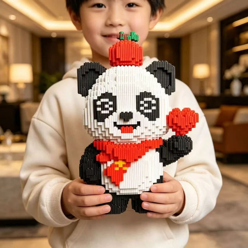 New Cute Top Apple Love Panda Assembled Building Blocks Toy Children's Birthday Gift Desktop Decoration
New Cute Top Apple Love Panda Assembled Building Blocks Toy Children's Birthday Gift Desktop Decoration