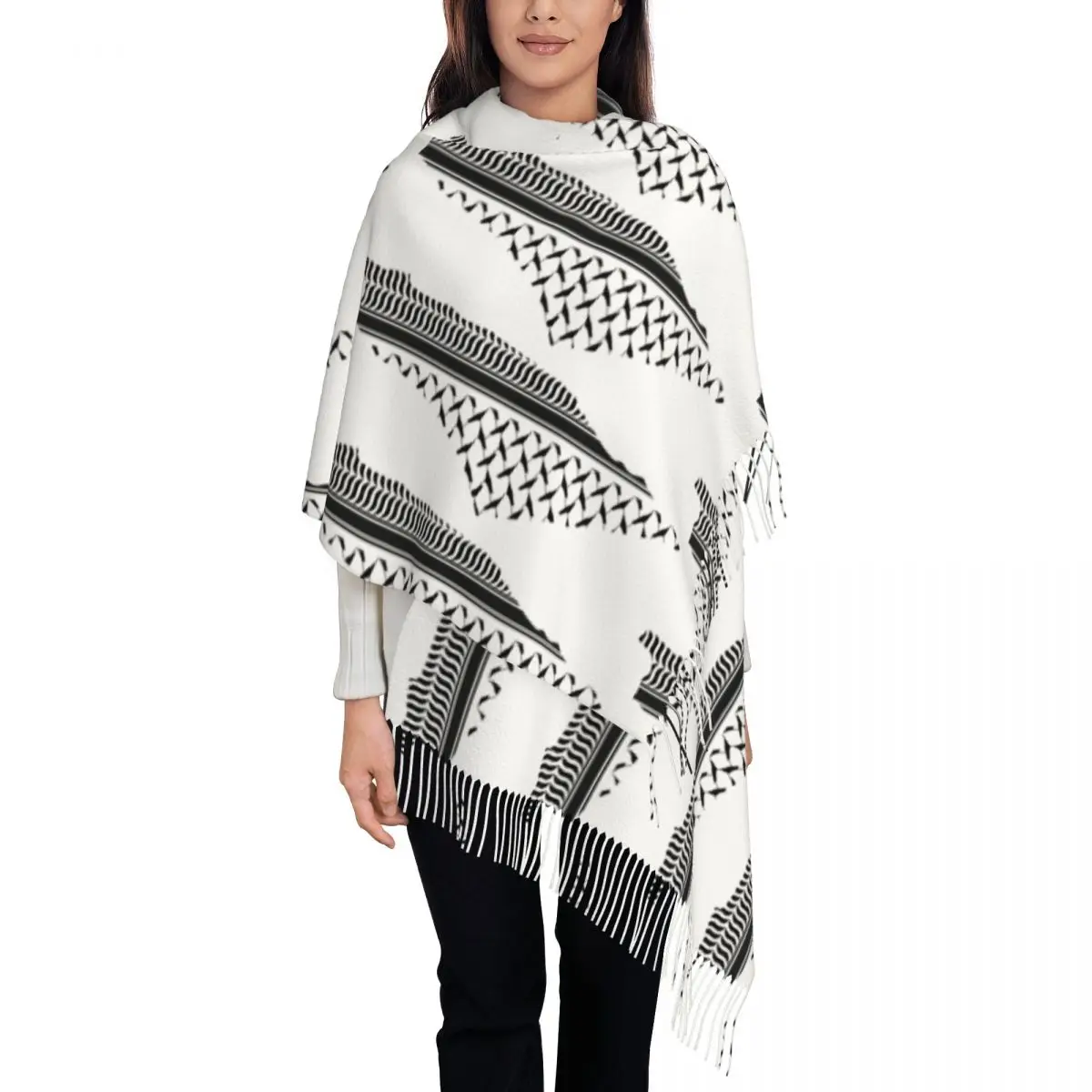 Palestine Map Palestinian Keffiyeh Scarf for Women Winter Warm Pashmina Shawl Wrap Large Scarves with Tassel for Daily Wear
Palestine Map Palestinian Keffiyeh Scarf for Women Winter Warm Pashmina Shawl Wrap Large Scarves with Tassel for Daily Wear