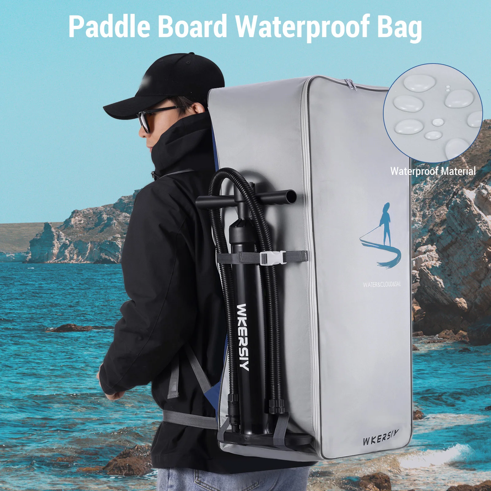 105L Inflatable Paddle Bboard Backpack Paddle Board Backpack Waterproof Large Capacity Portable Oxford Cloth SUP Surfboard Bag
105L Inflatable Paddle Bboard Backpack Paddle Board Backpack Waterproof Large Capacity Portable Oxford Cloth SUP Surfboard Bag