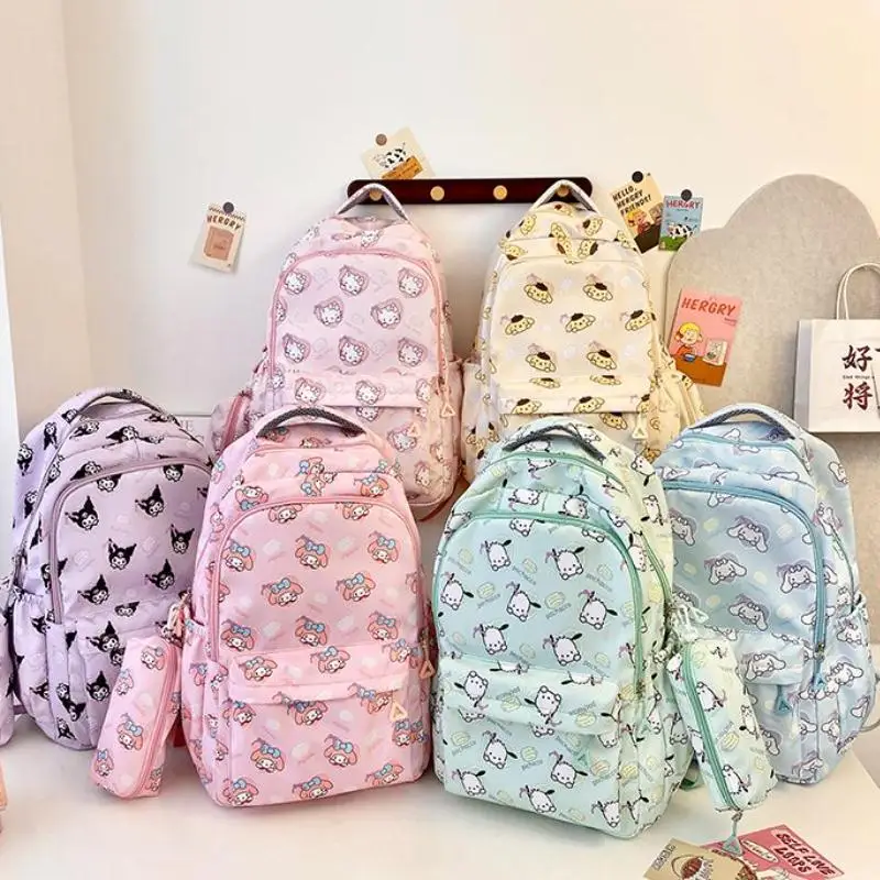 Sanrio Anime Kuromi Large Capacity Backpack Fashion Cute Light Weight Outdoor Bag Children Gift High Quality Casual Student Bag
Sanrio Anime Kuromi Large Capacity Backpack Fashion Cute Light Weight Outdoor Bag Children Gift High Quality Casual Student Bag
